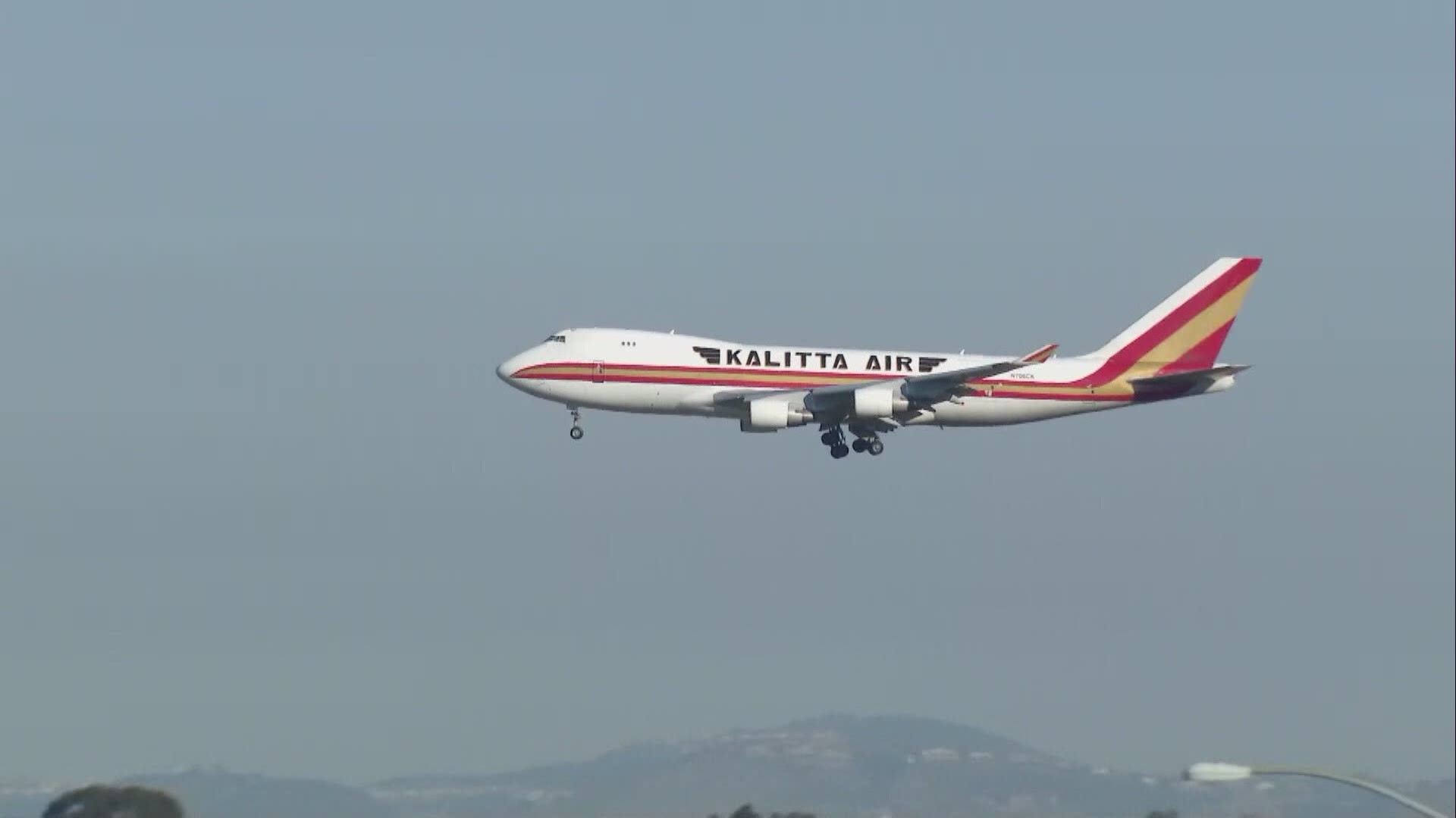 The plane landed at MCAS Miramar shortly before 8:50 a.m. It was not immediately clear how many passengers were aboard.