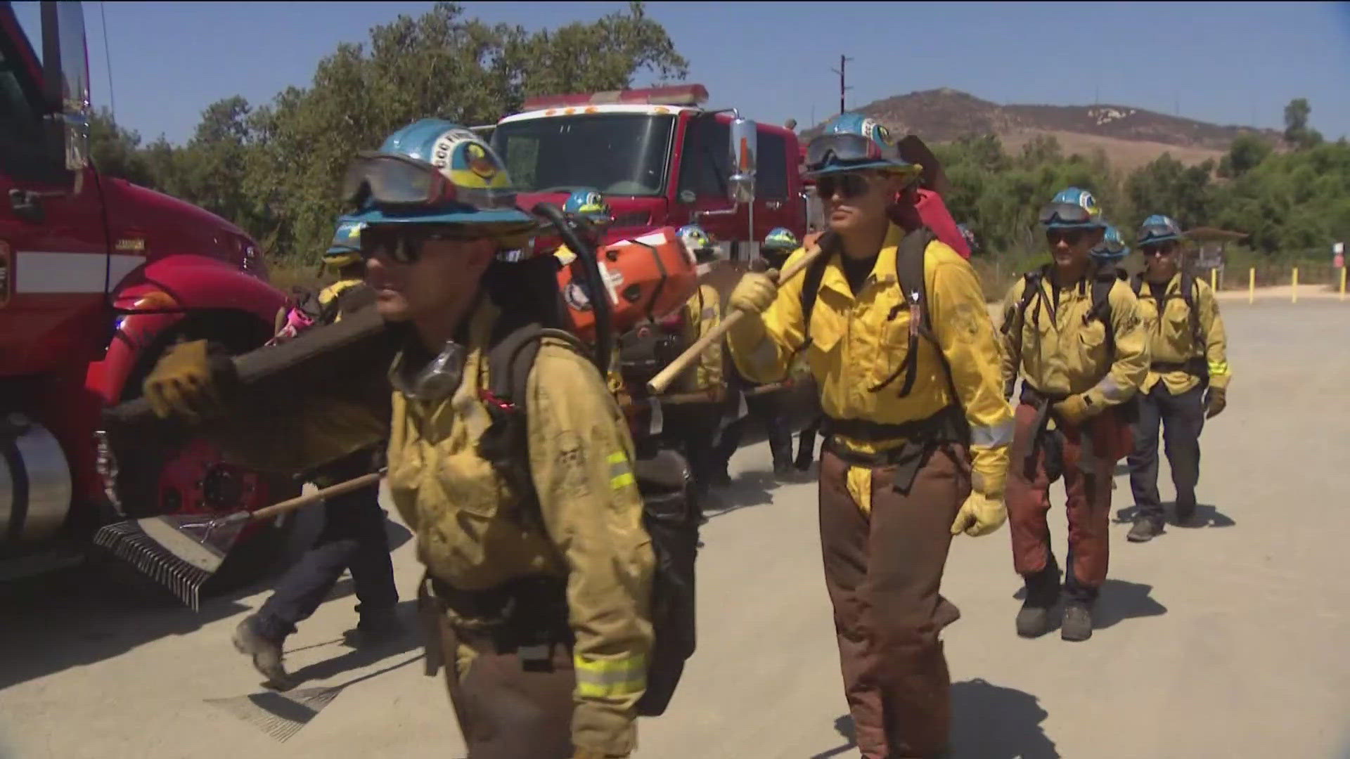 CBS 8 met with personnel from Cal Fire San Diego in the San Miguel area where crews have been working the Anita Fire and have it almost fully contained.