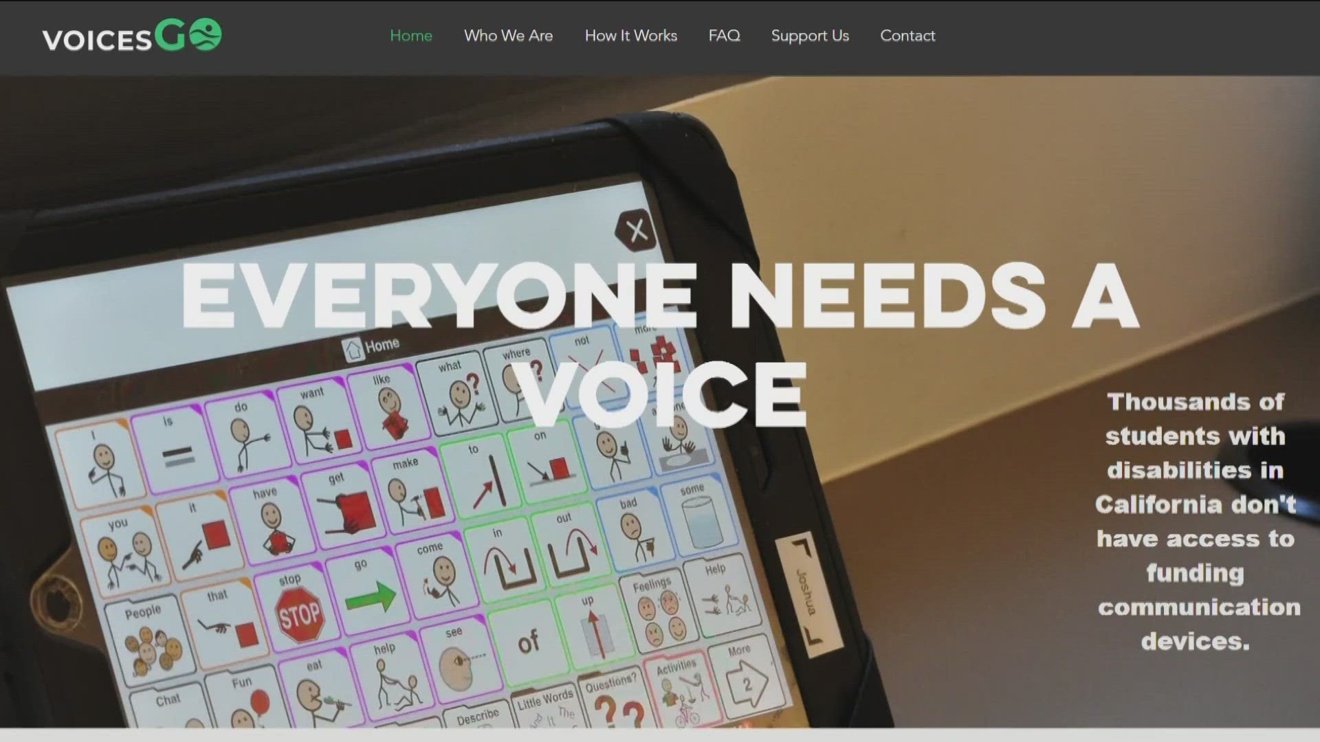 Roshan Shah created VoicesGo to lend communication devices to people who are non-verbal.