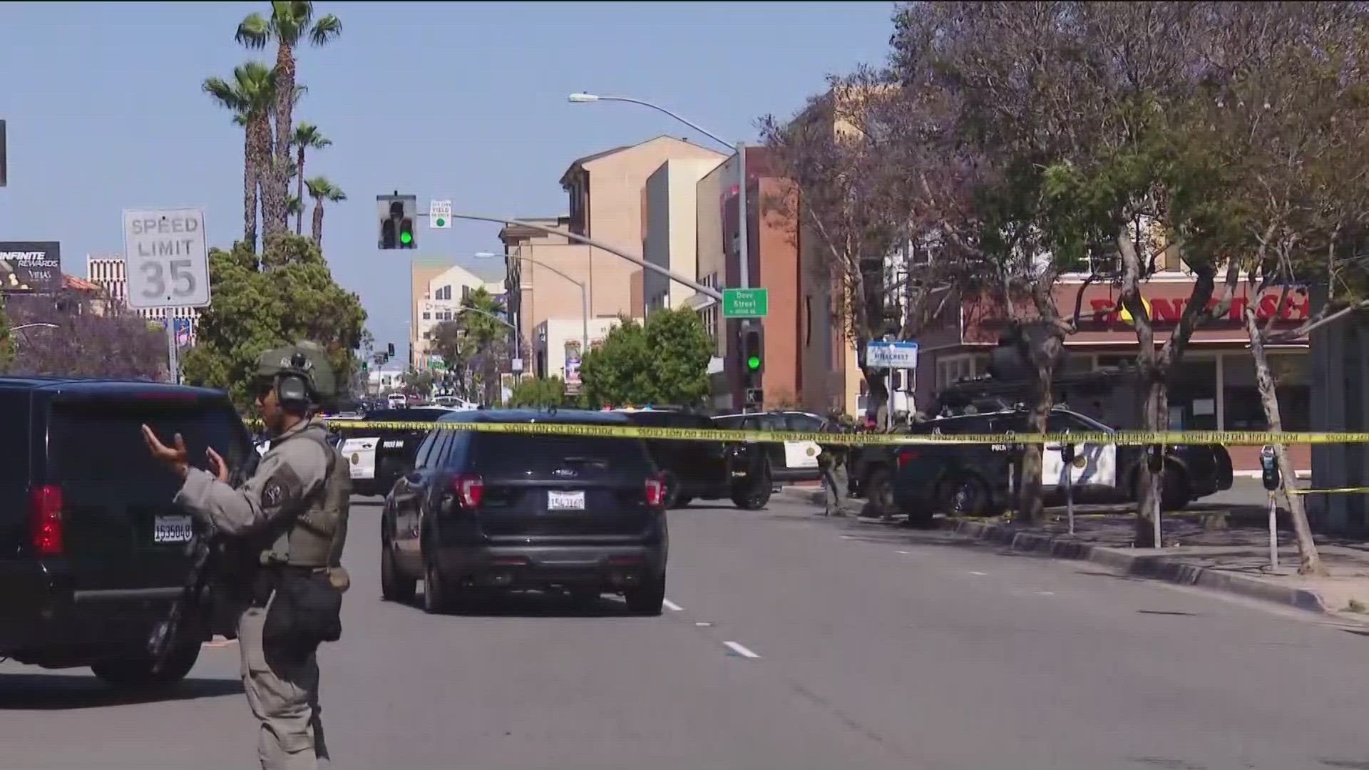 The man was arrested after an hours-long standoff with police at Donut Star in Hillcrest.