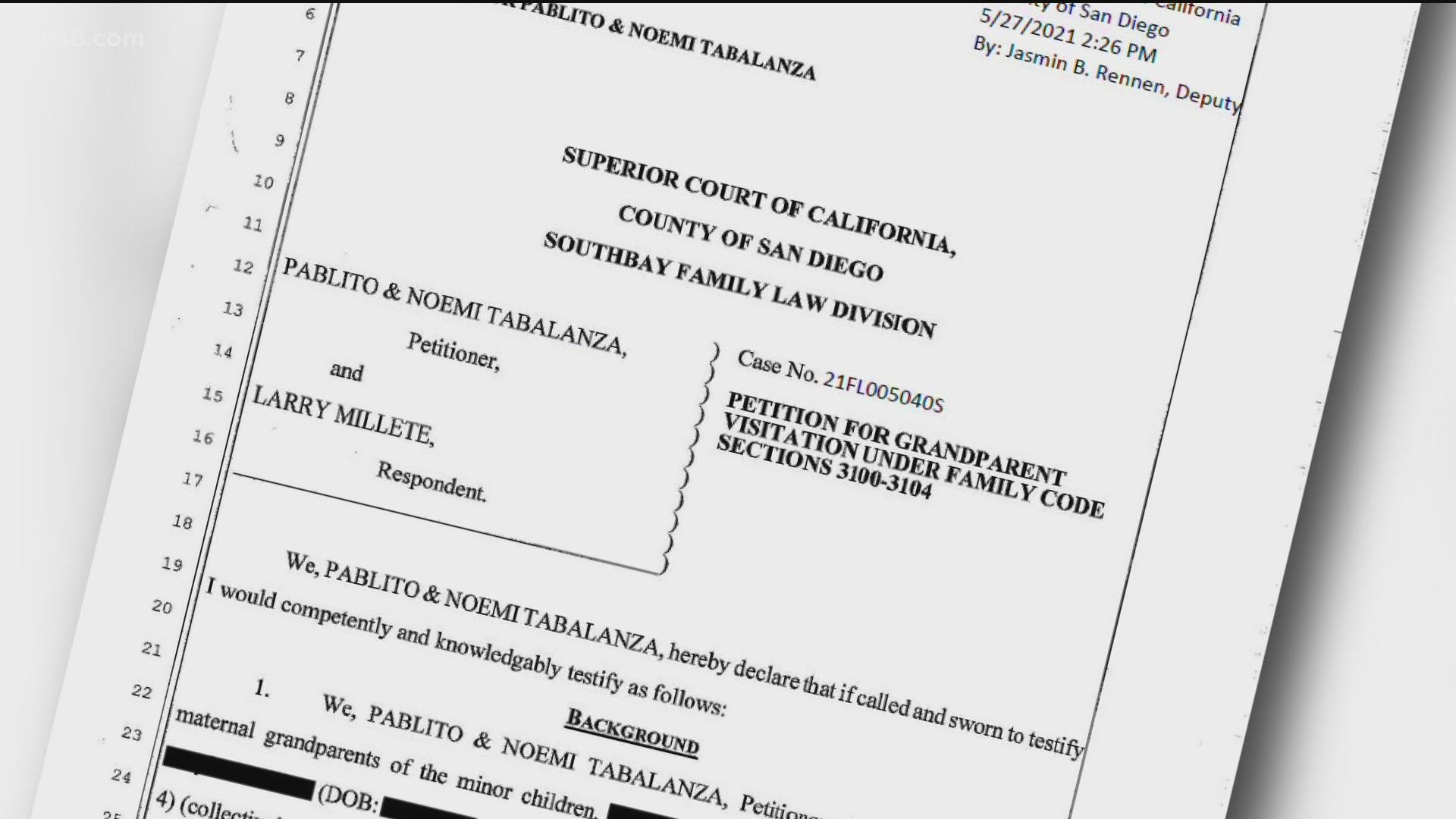 During the hearing the judge changed the visitation rules saying the maternal relatives can have the children visit them in Riverside County.