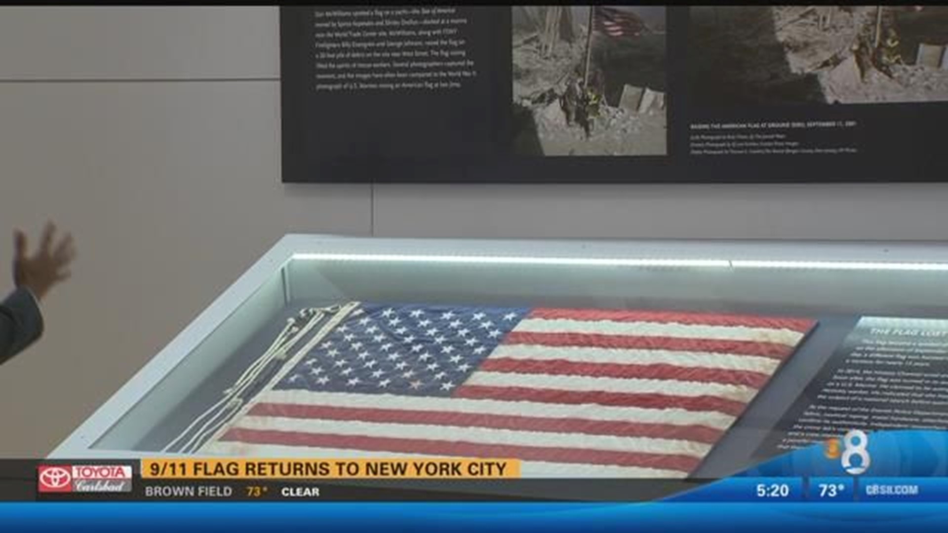 Vanished flag from famous 9/11 photo returns to ground zero | cbs8.com