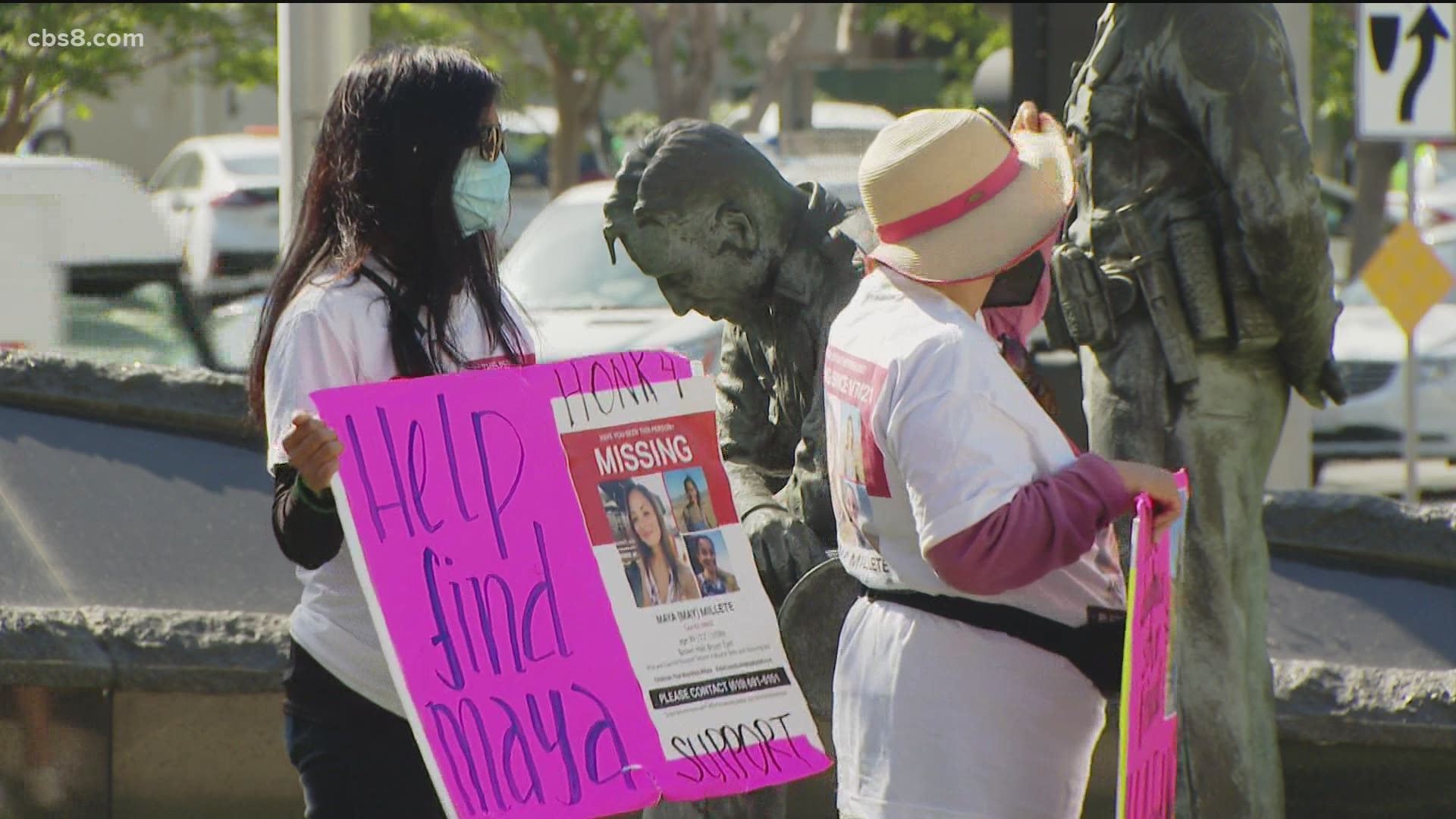The family of Maya asked for people to "come together as a community to continue advocating for Maya in a peaceful rally at the Chula Vista PD" on Tuesday.