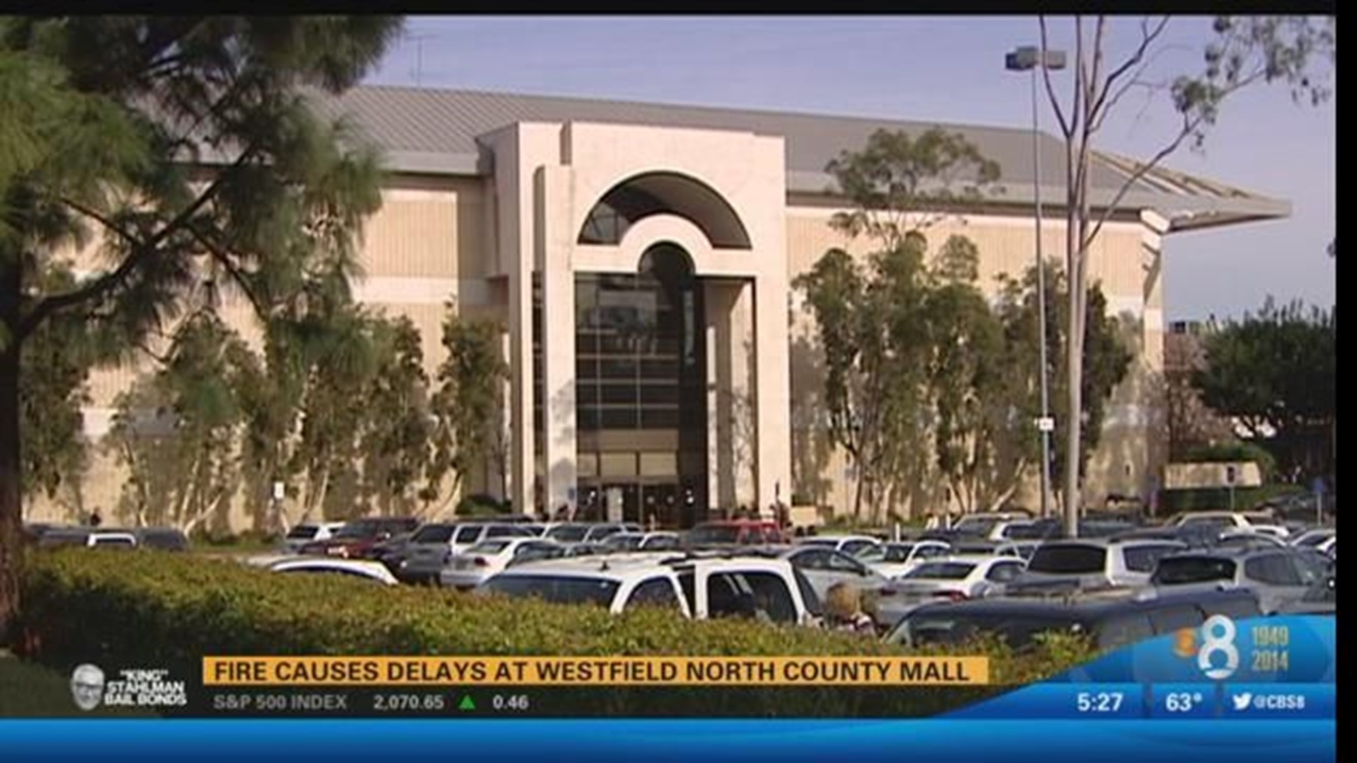 Small fire delays morning shopping at Westfield North County Mall 5 30p.m