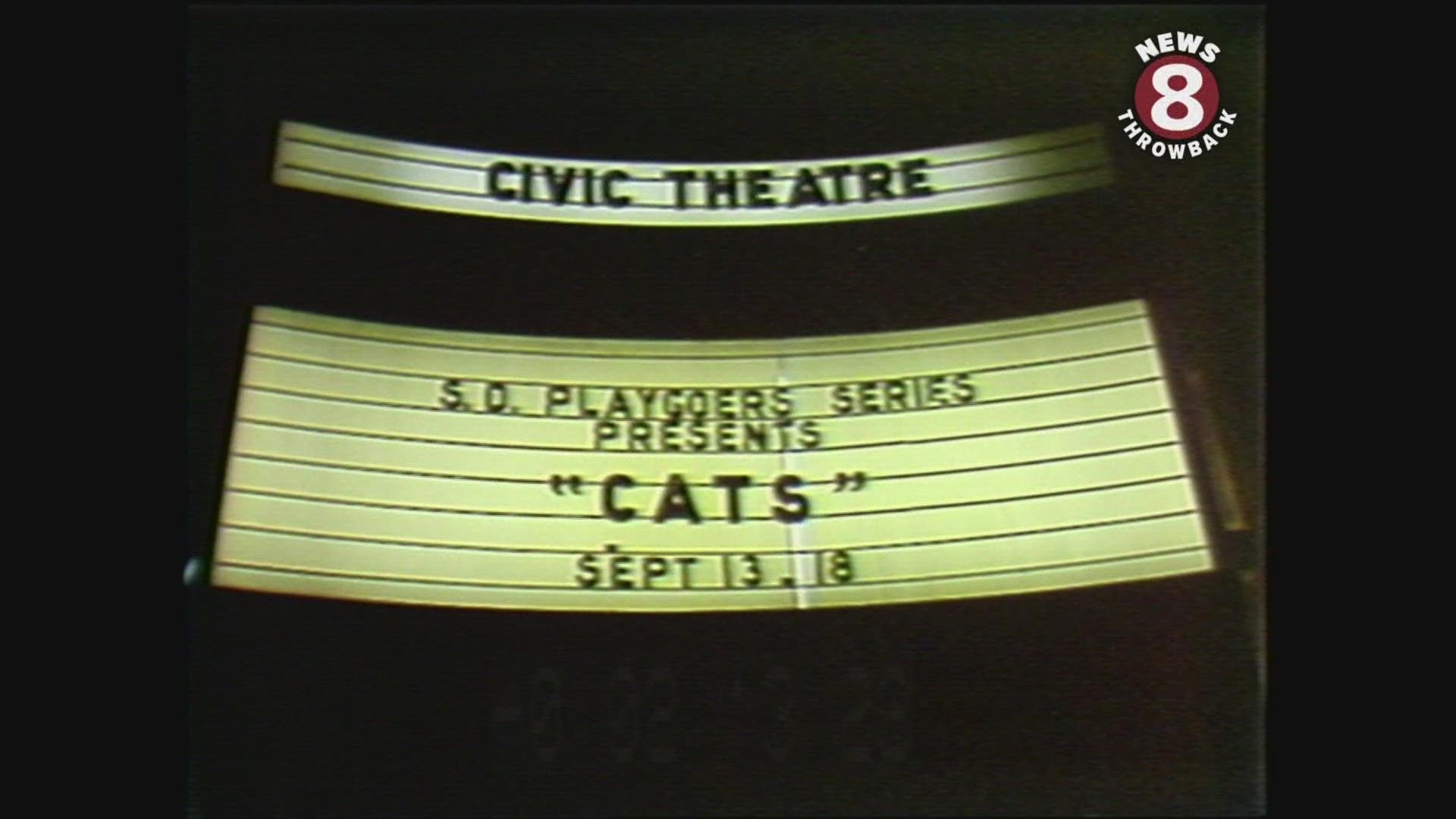 Behind the scenes of "Cats" at the Civic Theatre in 1988