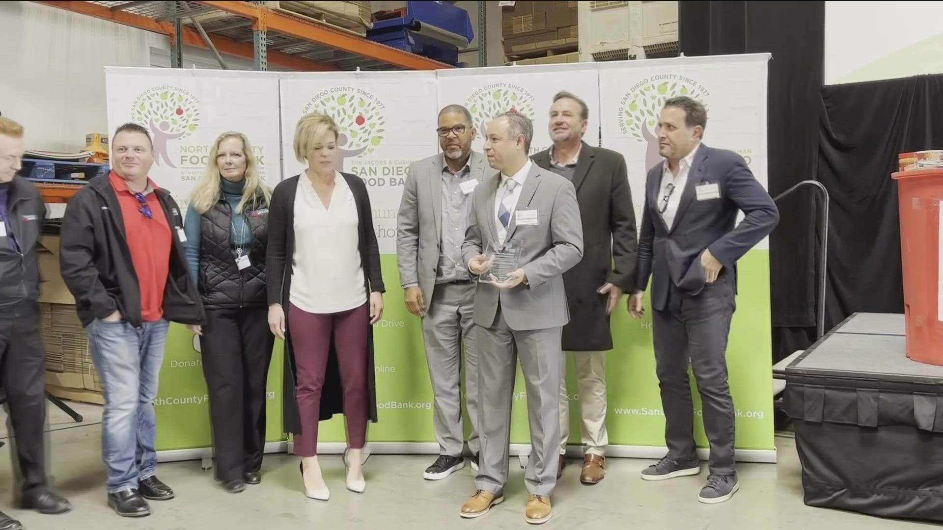 CBS 8 has been honored with the “Summer Food Drive” Award from the San Diego Food Bank.