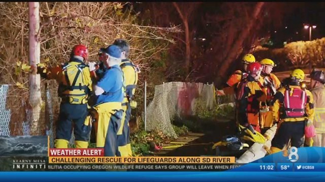 San Diego lifeguards rescue two men from San Diego River | cbs8.com