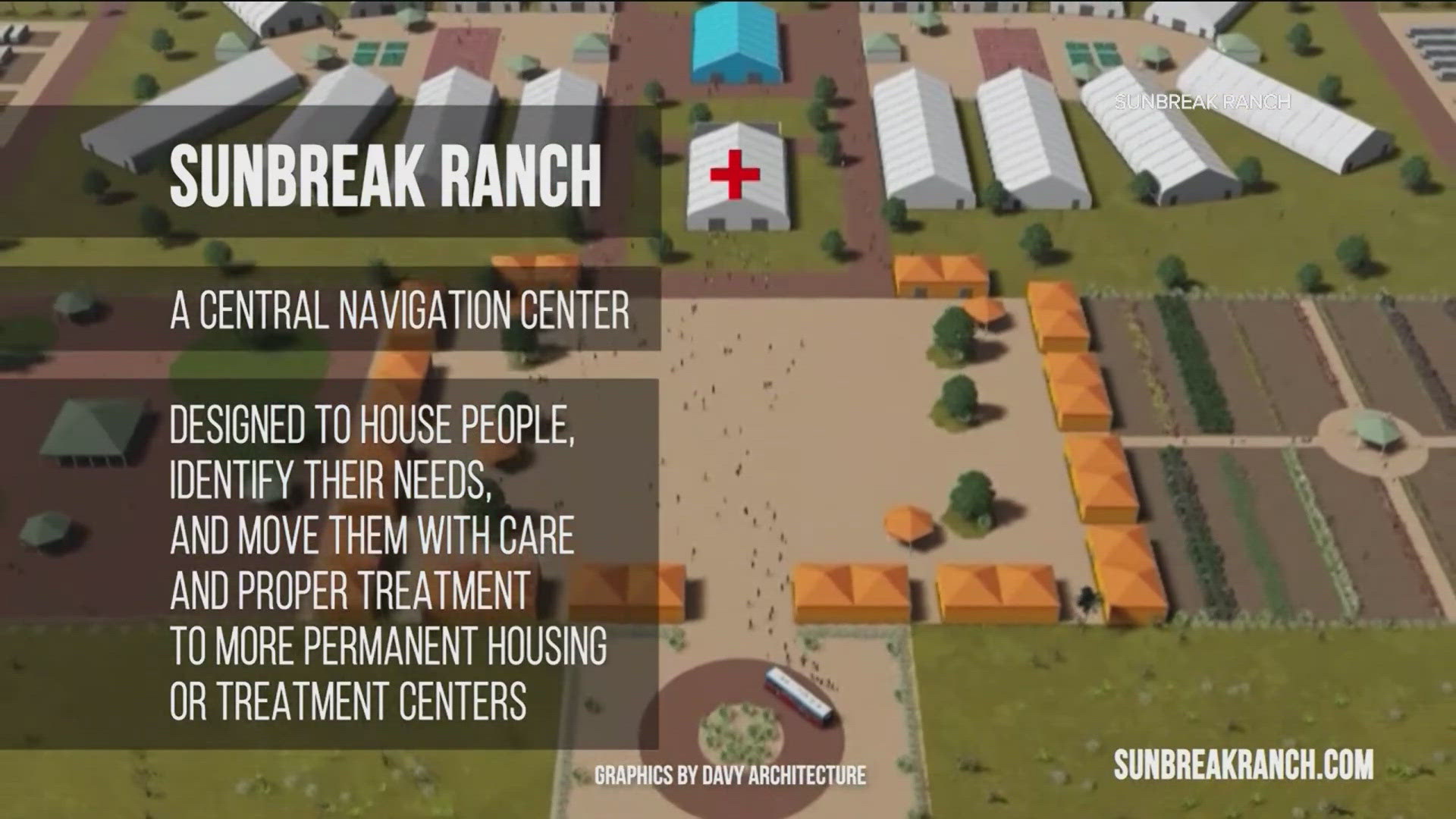 Sunbreak Ranch was presented as a solution to provide shelter, detox and mental health services for up to 5,000 people.