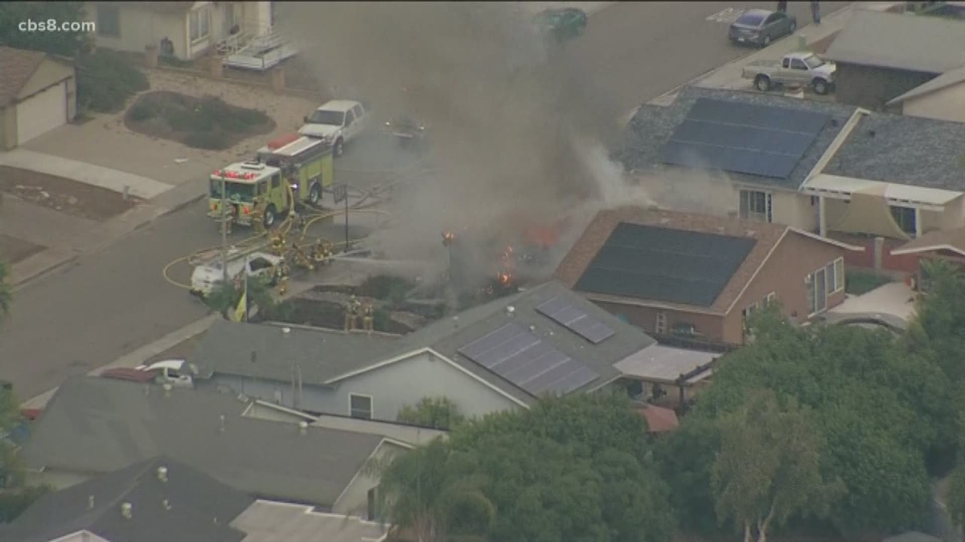 Fire crews responding to house fire in Lakeside