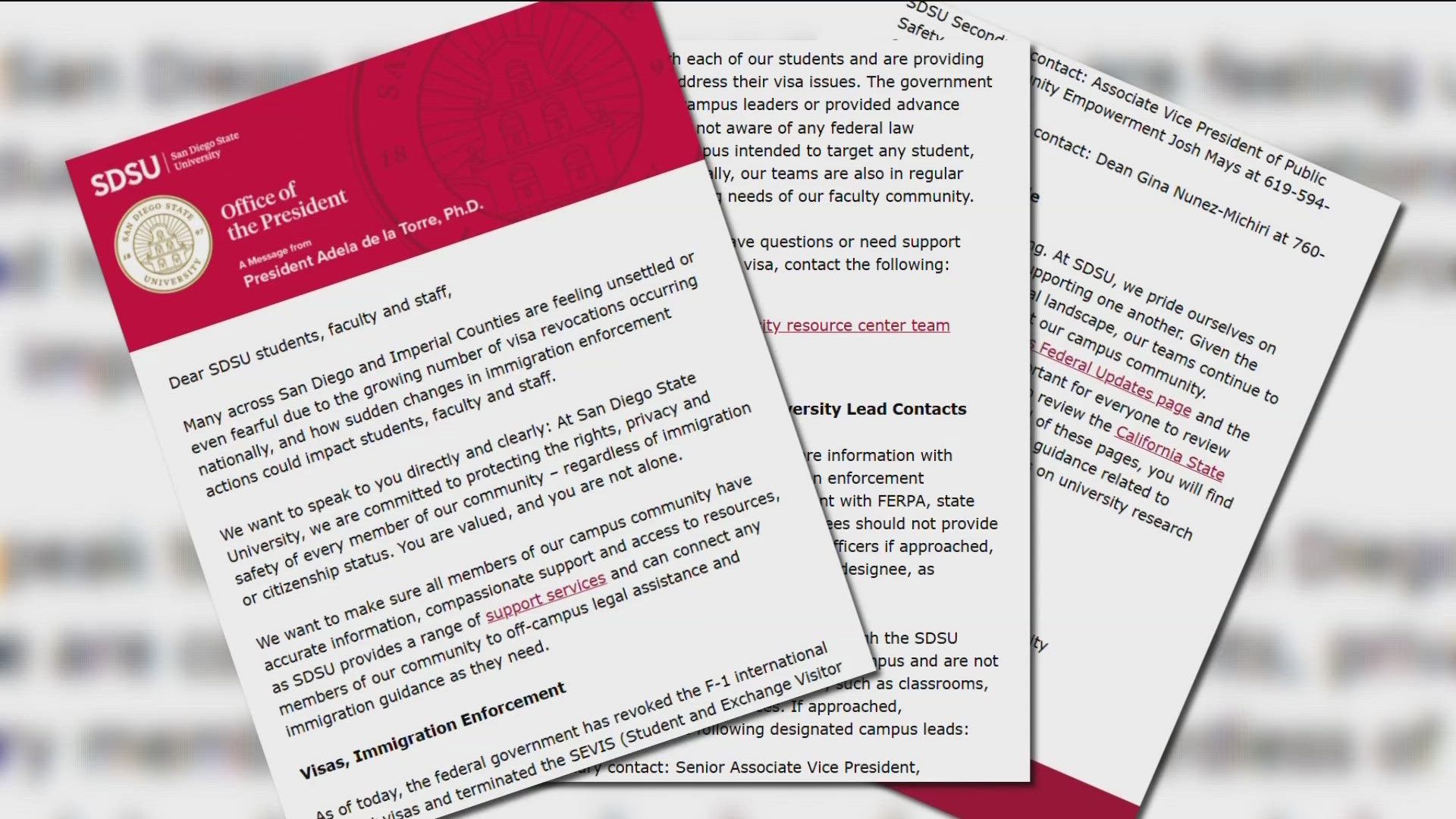 Four San Diego State University students' visas revoked cbs8