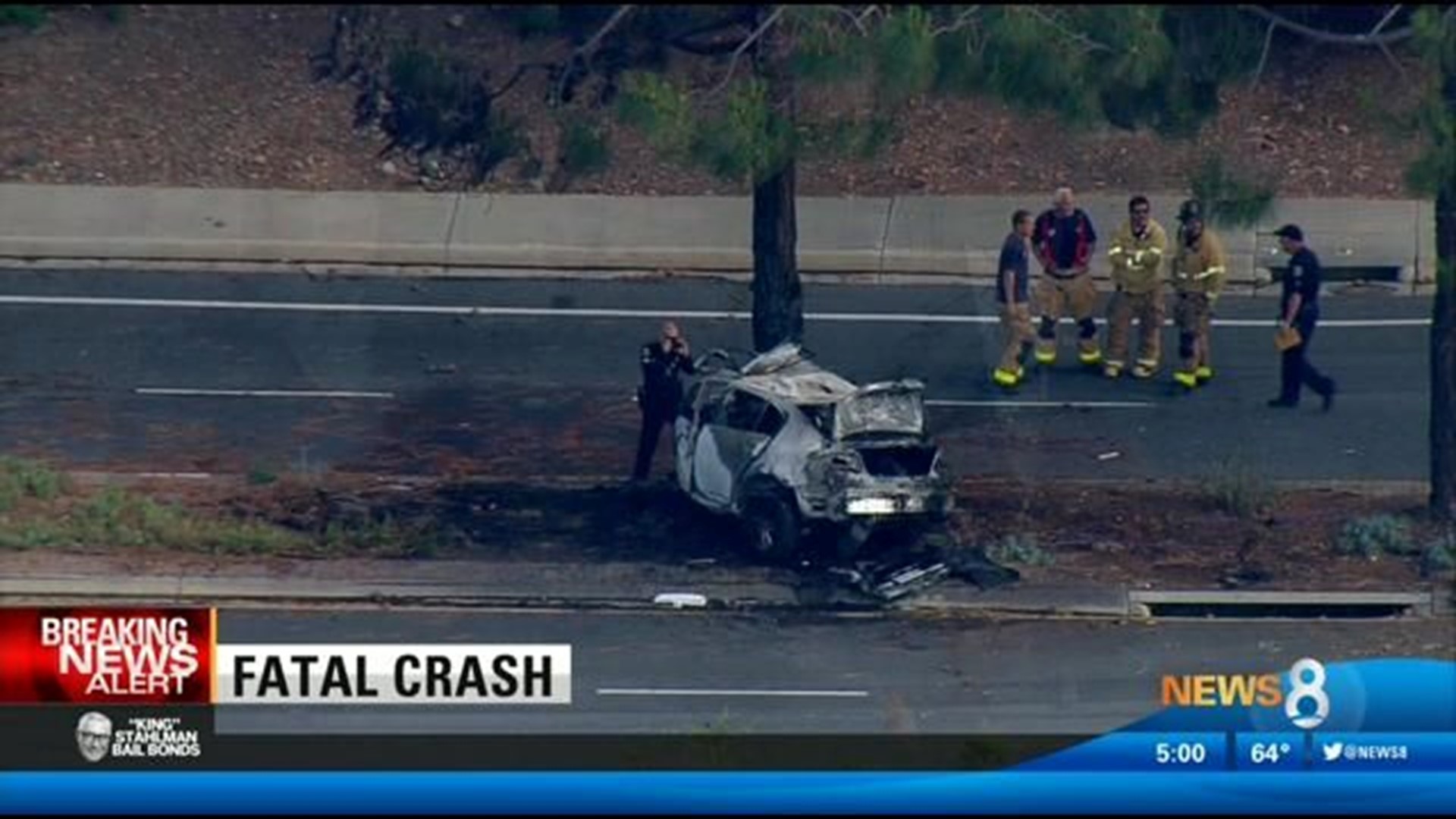 Driver killed in fiery solo crash in Mira Mesa