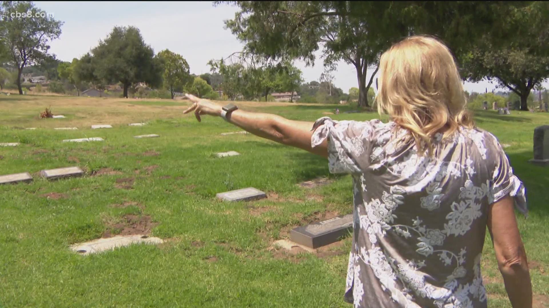 A North County family is concerned that a local cemetery is in disarray. They say multiple graves are covered in dirt, including those of military service members.