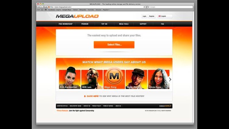 megaupload site closed clipart