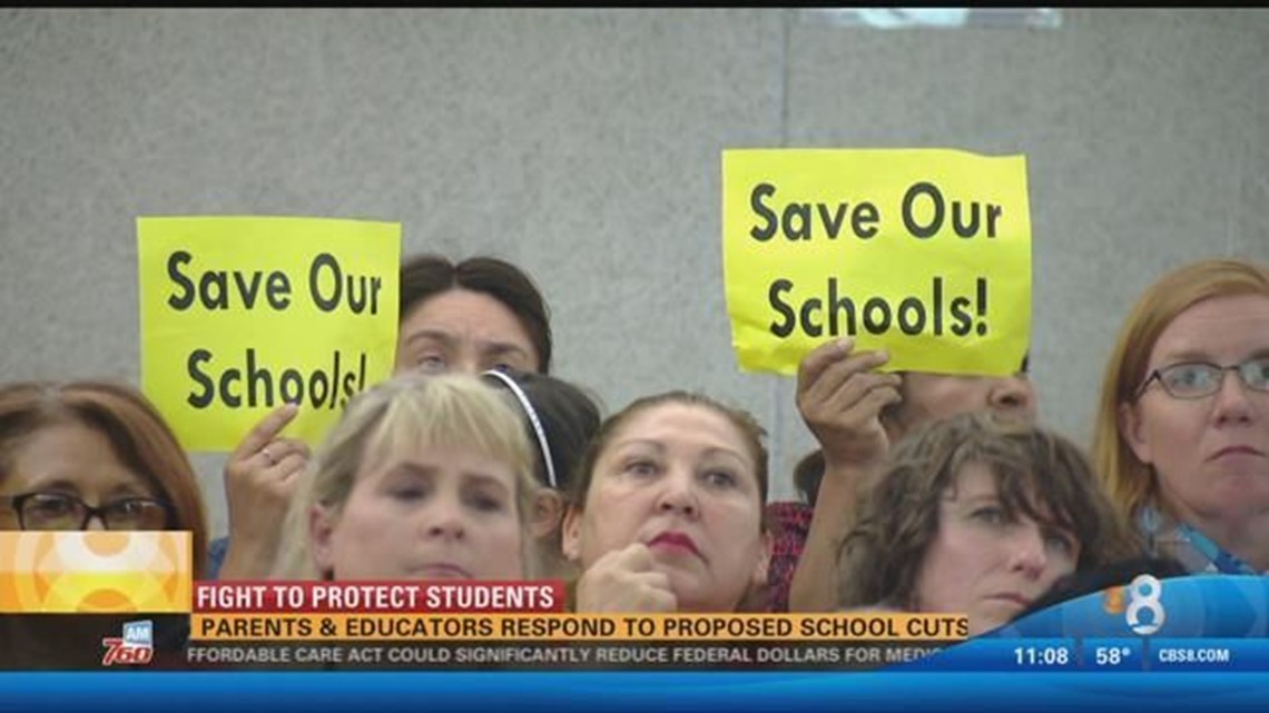 Parents and educators respond to proposed school cuts | cbs8.com
