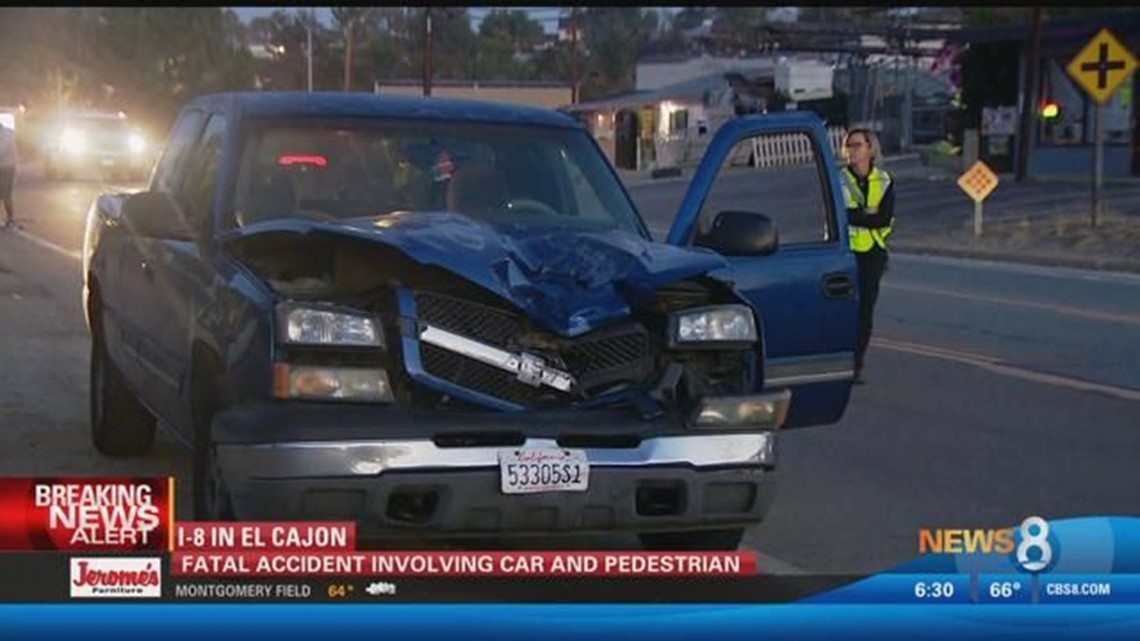 Fatal accident involving car and pedestrian in El Cajon