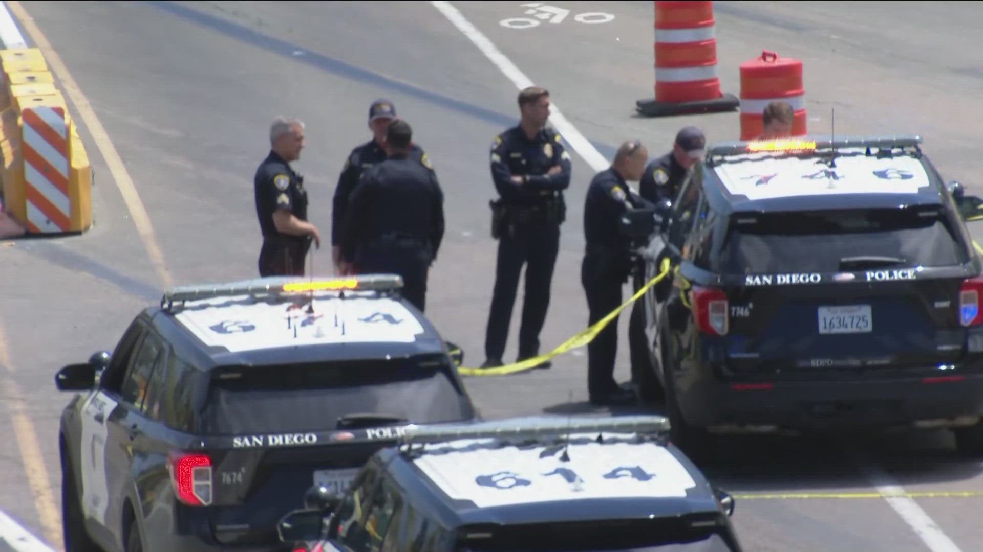 The San Diego Police Department said around 11:00 a.m. at least one officer opened fire on a man wielding a knife.