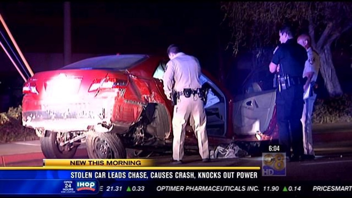 Suspects lead police on high speed chase in stolen car | cbs8.com