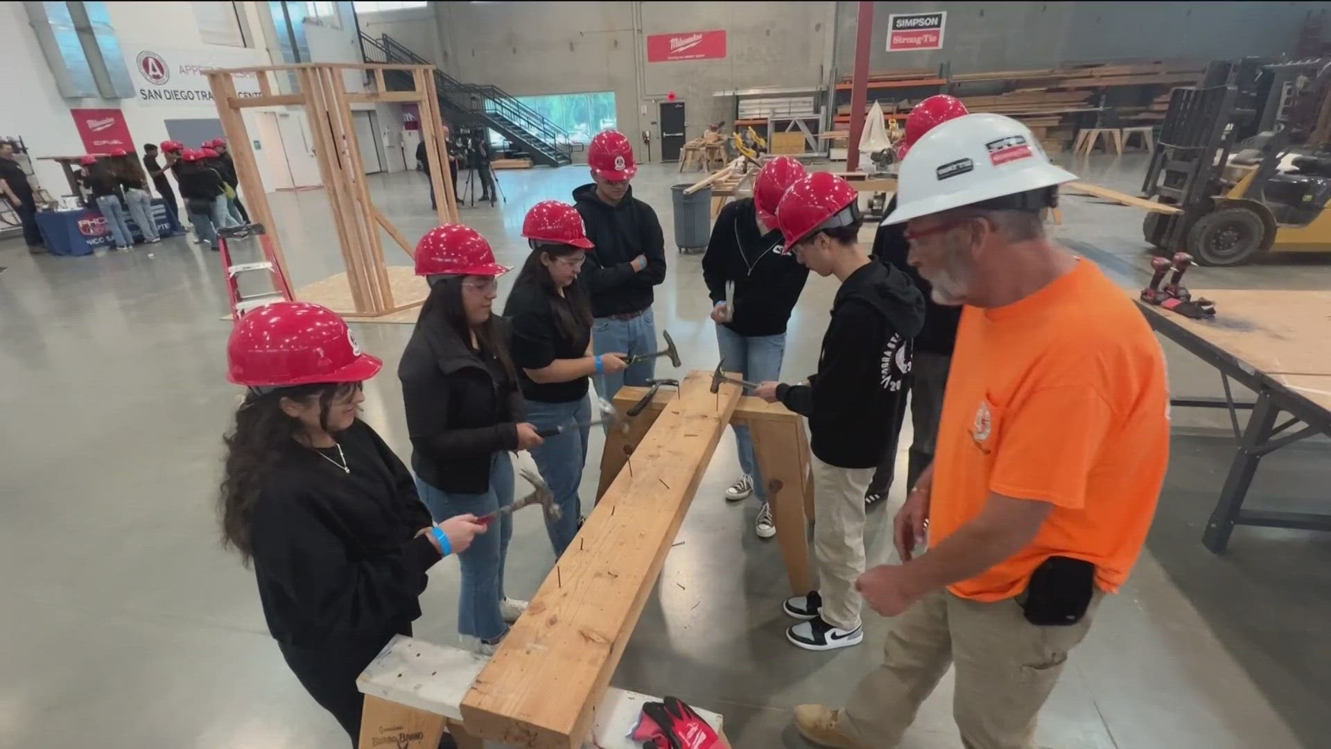 It's Career Exploration Day and 60 Chula Vista students are getting hands-on experience with construction and other related industries.