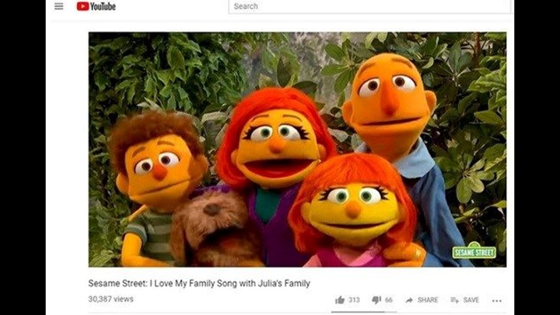 'Sesame Street' introduces Julia's family for Autism Awareness Month