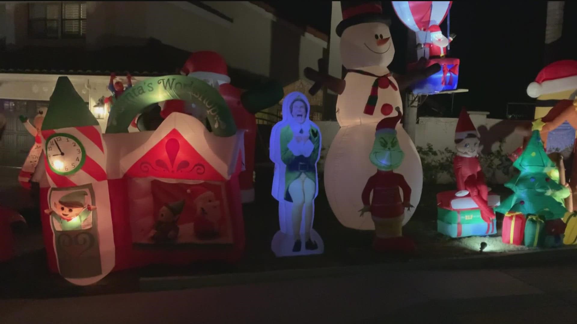 "It was quite deflating," said homeowner Lon Sheriff after part of his display went missing from his San Diego yard.