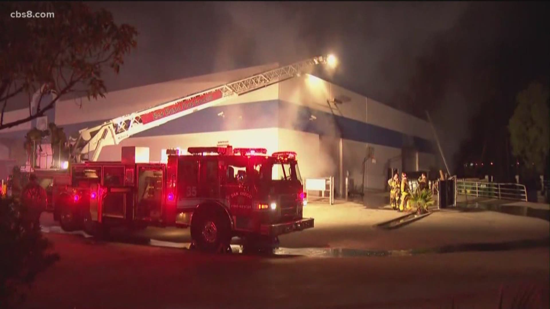 When crews arrived on scene, heavy smoke filled the warehouse making it difficult for crews to find the source of the fire, SDFD Deputy Chief Steve Wright said.