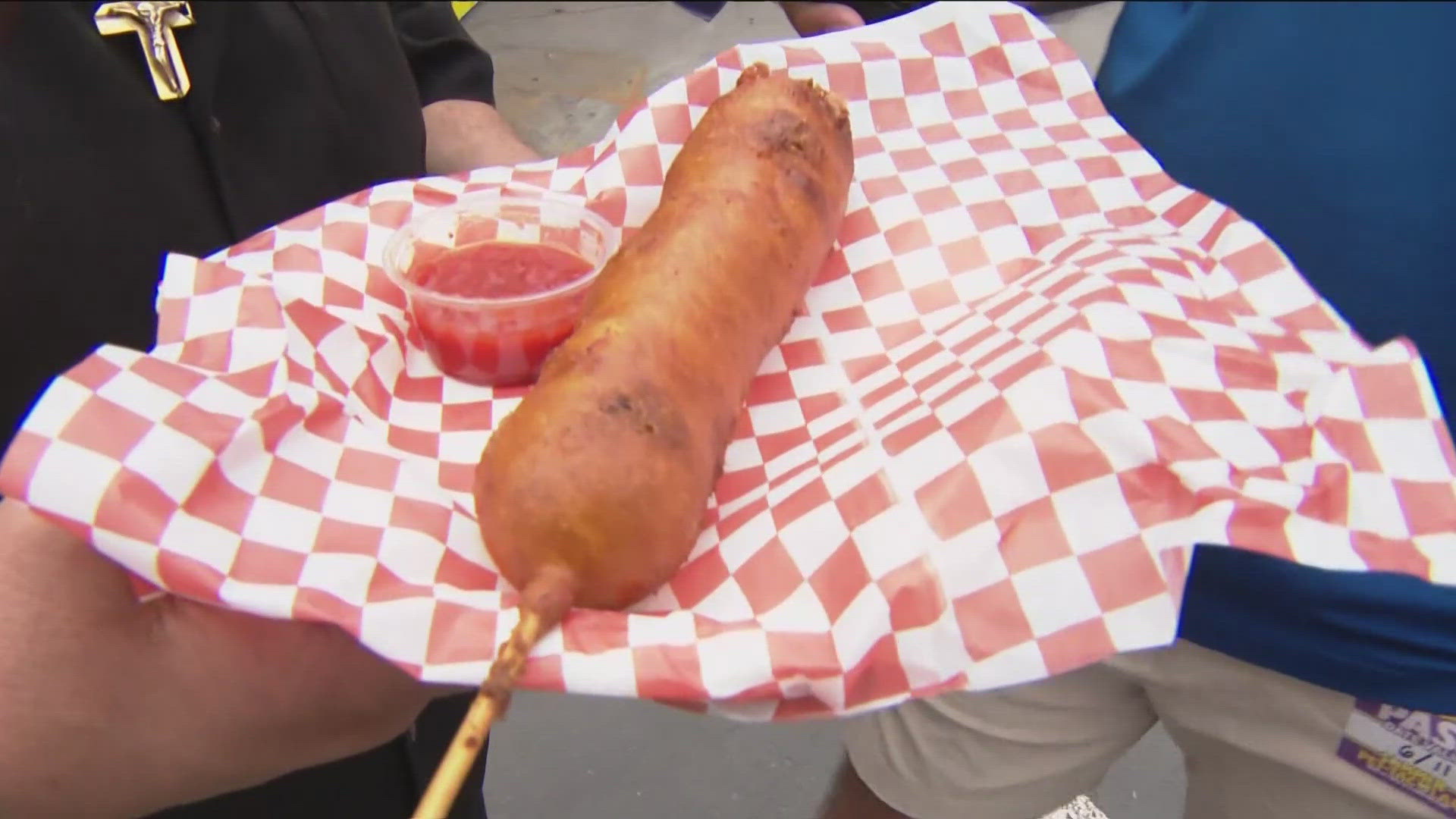 Chicken Charlie's introduces their latest menu item at the San Diego County Fair on Opening Day.