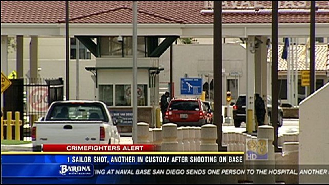 one sailor shot another in custody after shooting on base cbs8 com