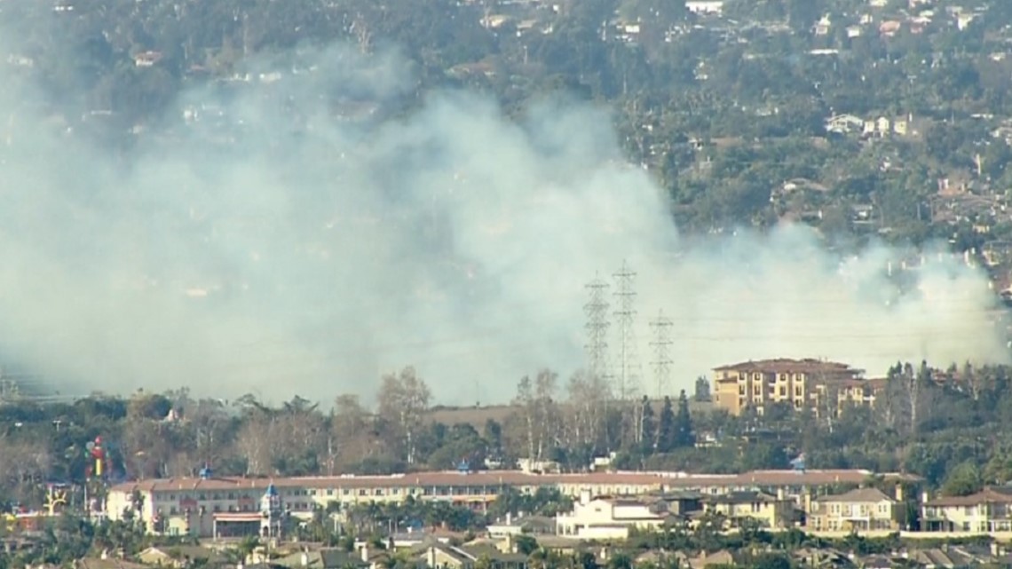 Carlsbad brush fire evacuations lifted