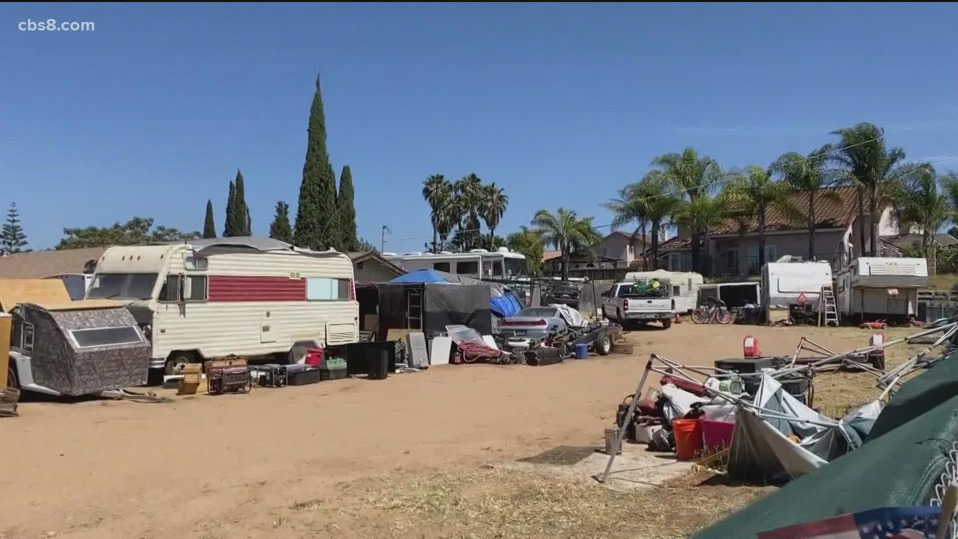 Federal agency trying to evict people living on property in multiple RV's.