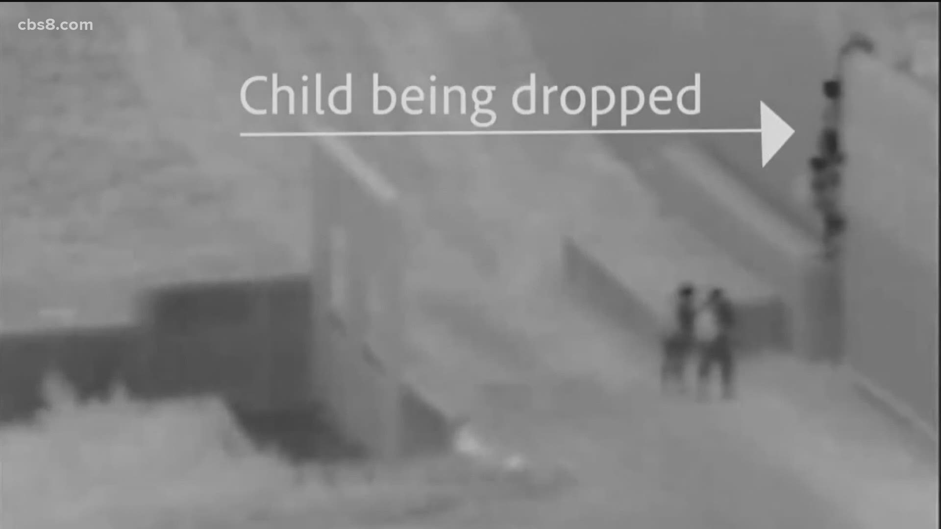 San Diego Sector Border Patrol agents said they witnessed the incident unfold as a toddler was dropped from the top of the border wall near Imperial Beach.