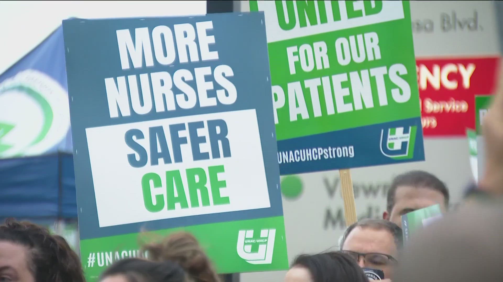 Dozens of nurses and other medical professionals say low staffing levels are a danger for workers and patients.