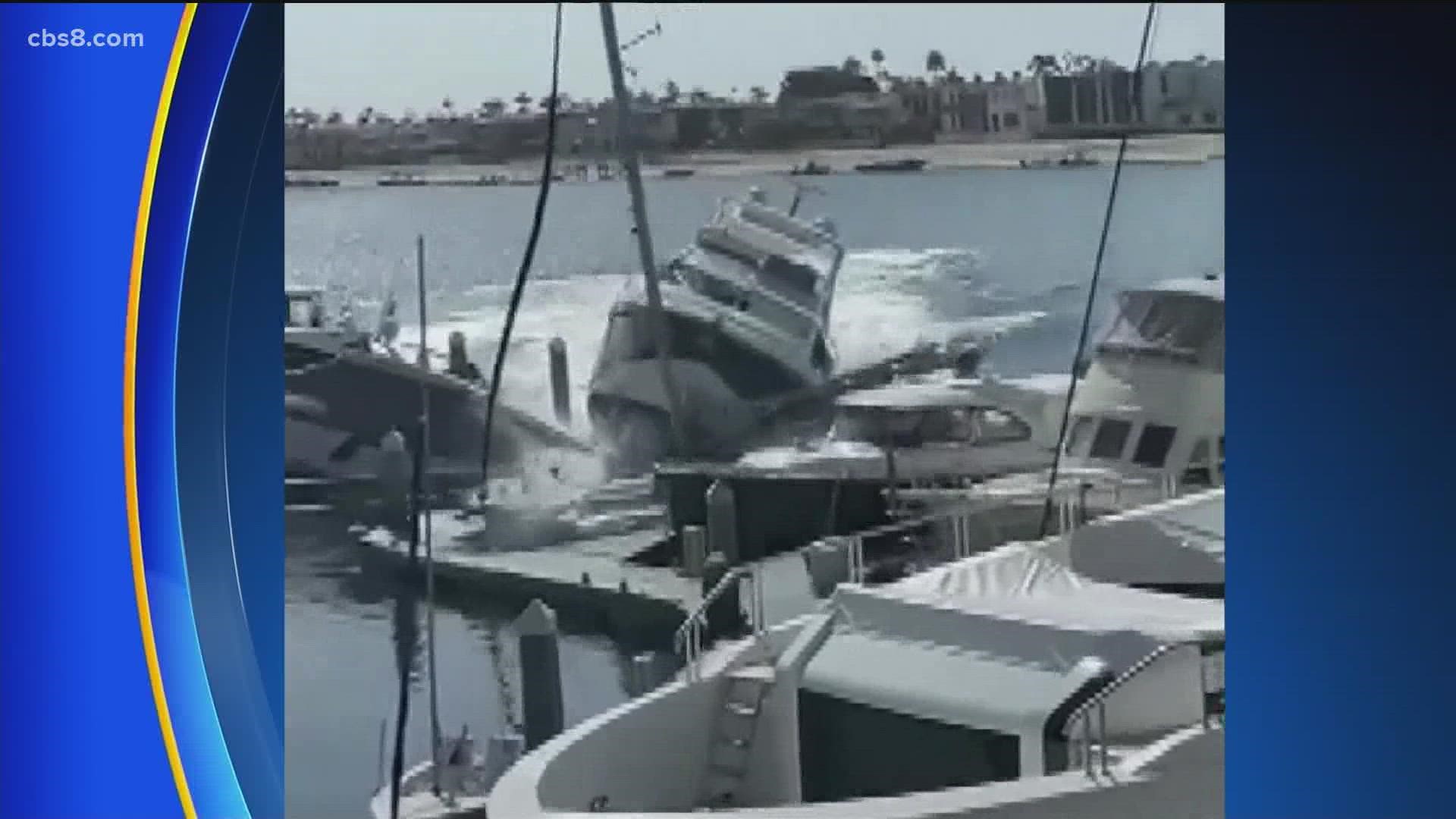 San Diego man is facing charges for a joyride on a stolen boat that ended in several crashes in Newport Beach.