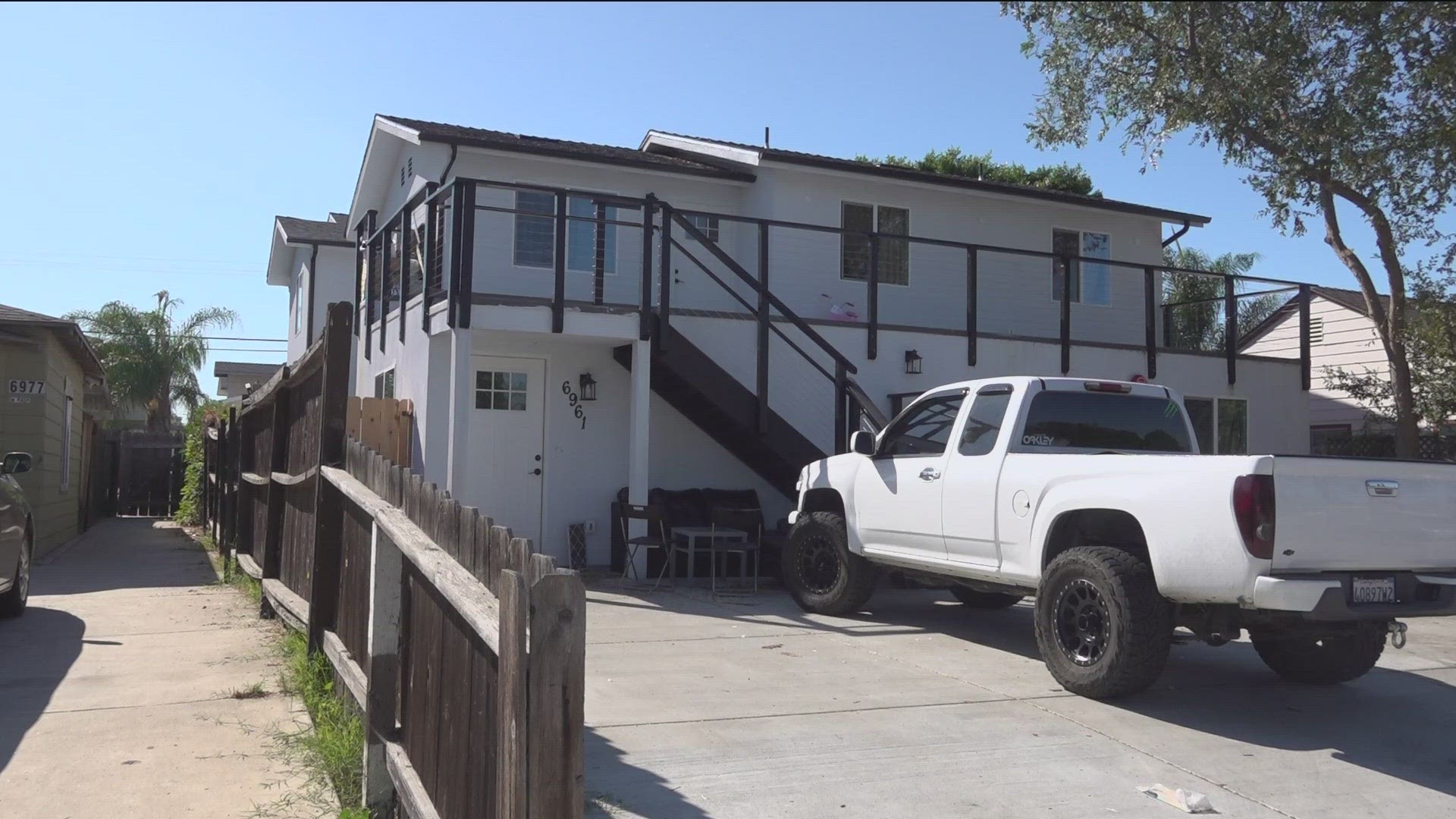 A property in the area has four units on it, and one unit has six college students living in it. They said they pay $6,900 a month in rent.