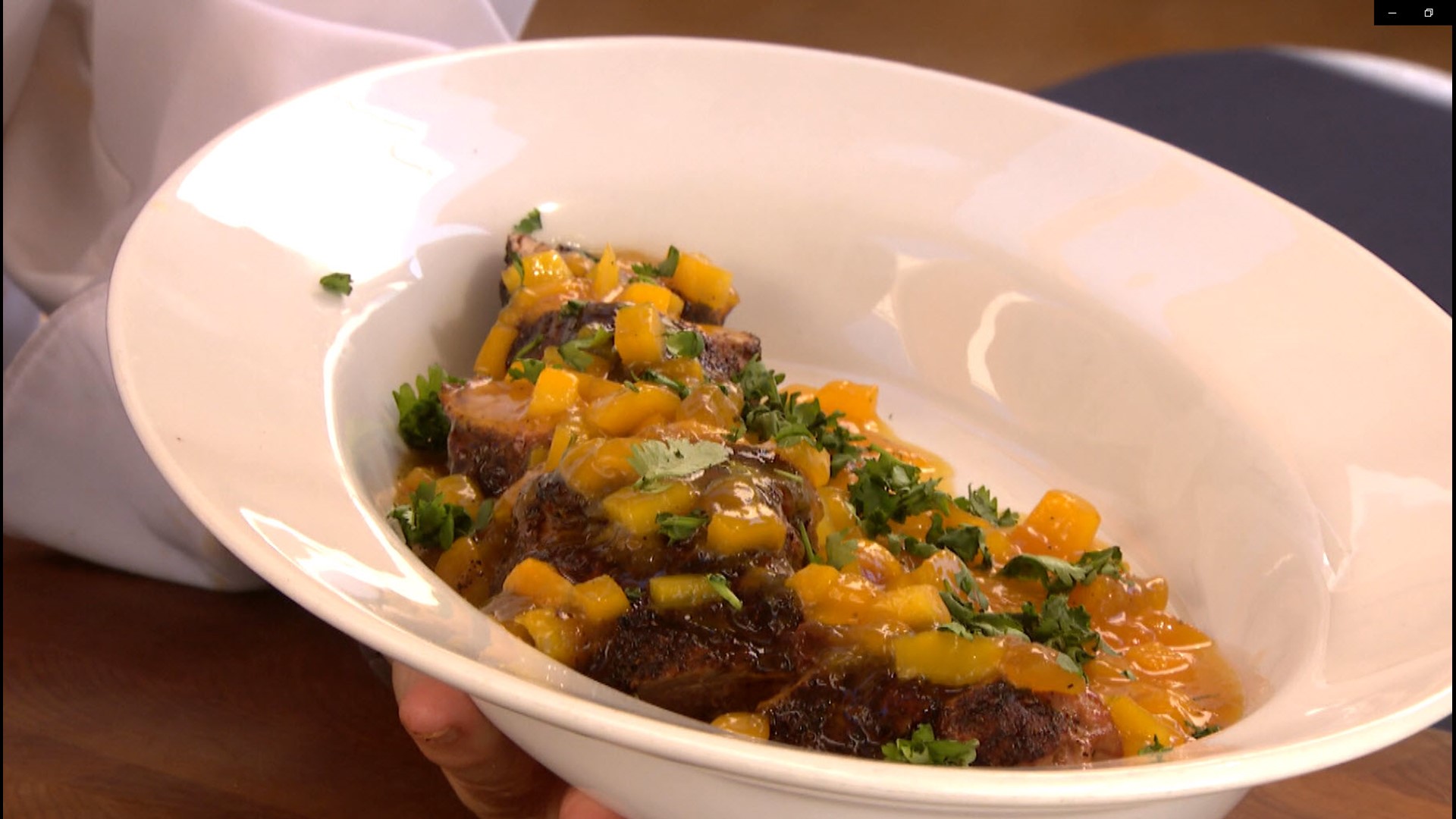 This week Shawn whips up savory pork tenderloin with a  mango chutney sauce.