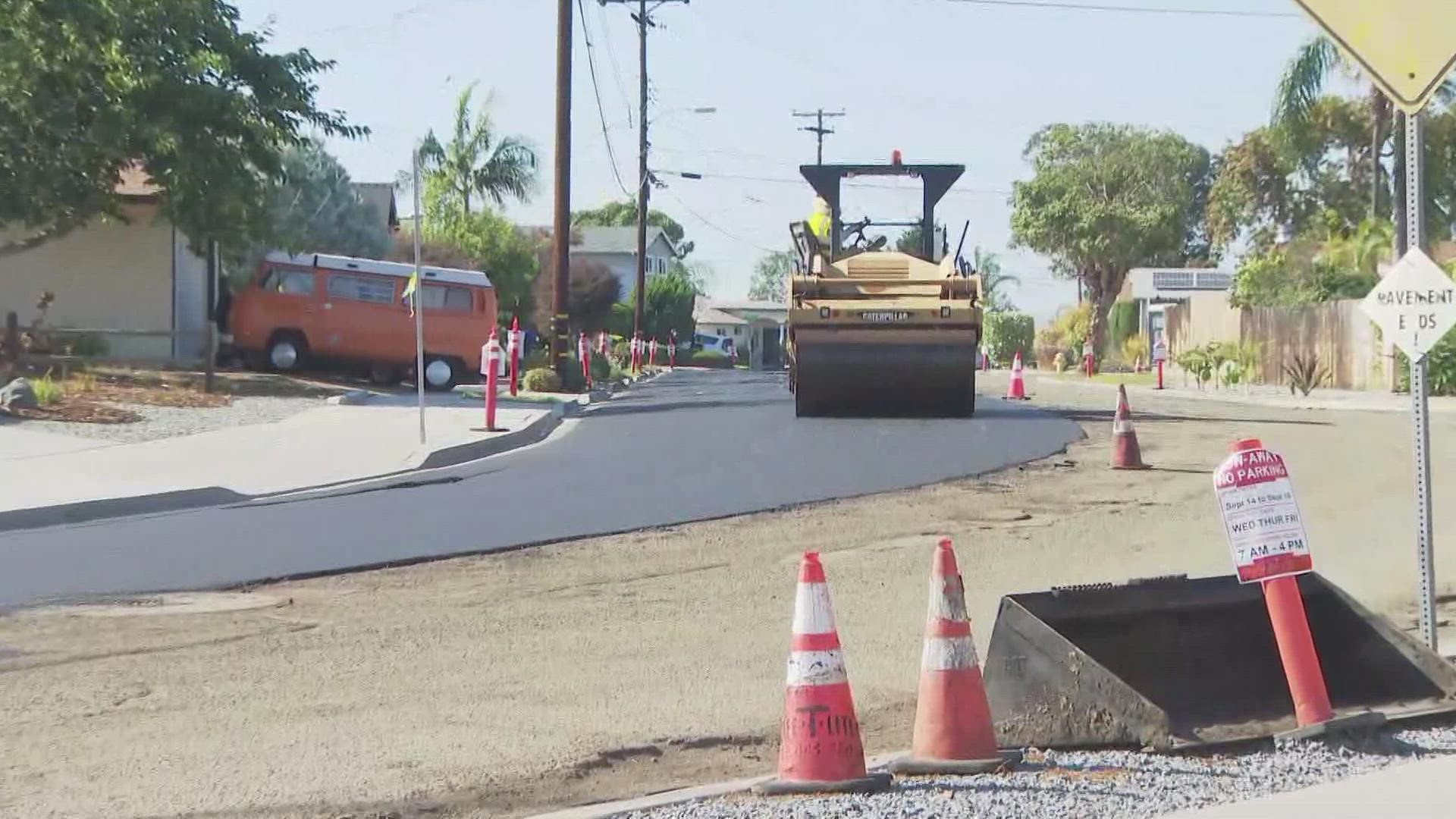 Drivers can expect to see more "sexy streets" in San Diego. Mayor Todd Gloria continued his initiative to repair more badly damaged roads Wednesday.