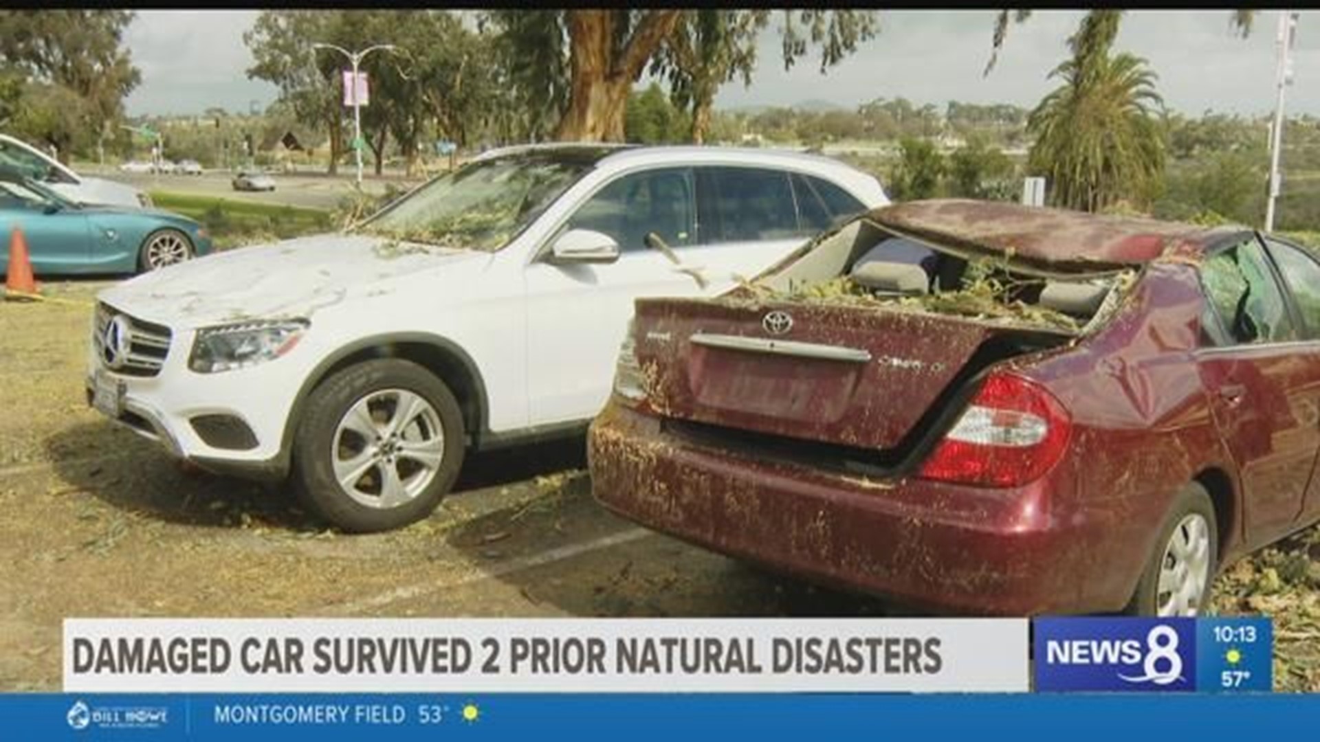 Car survives two natural disasters and gets totaled in San Diego