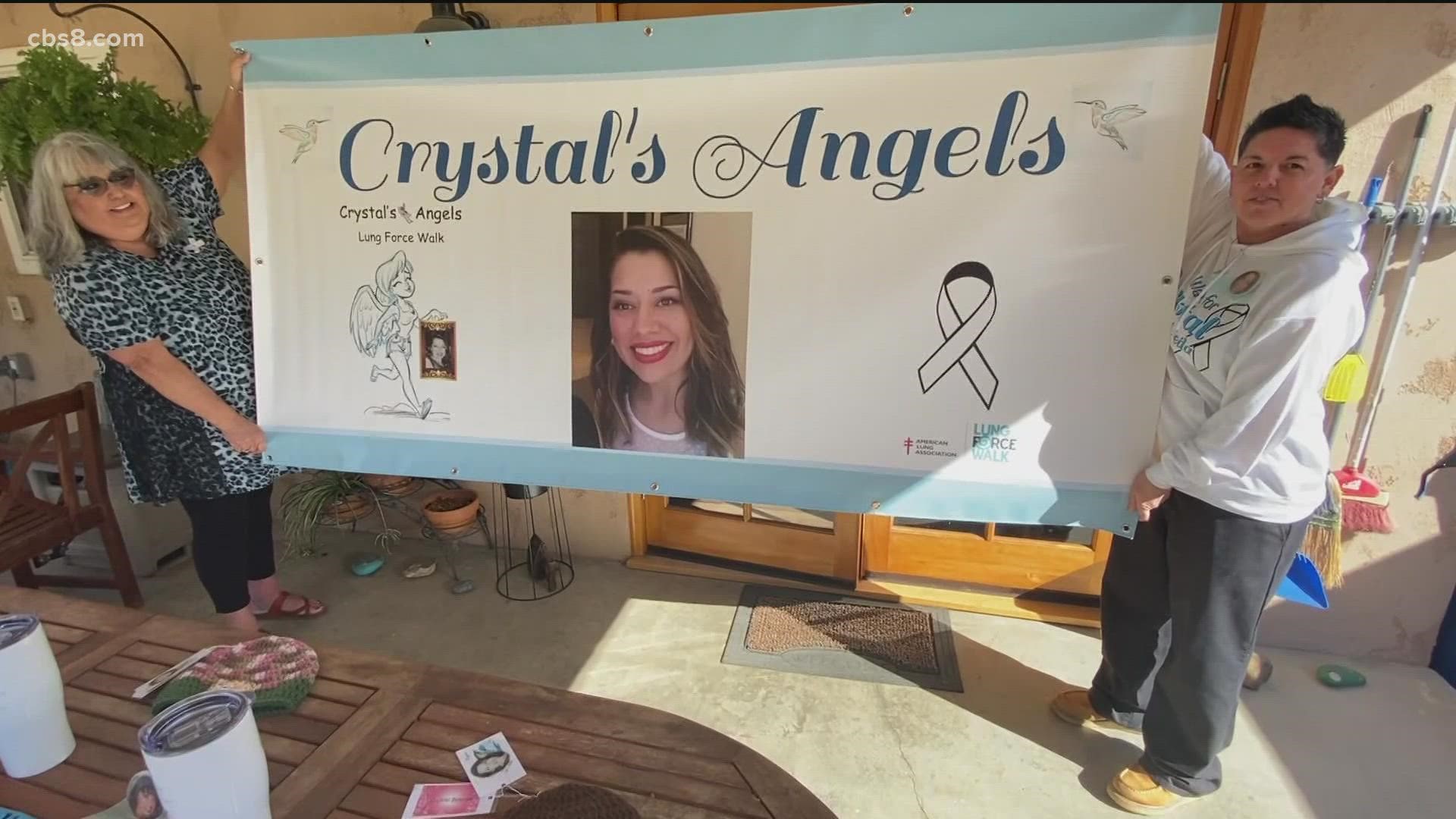 The wife and mother-in-law of a cancer victim keeps her legacy alive with Crystal's Angels.