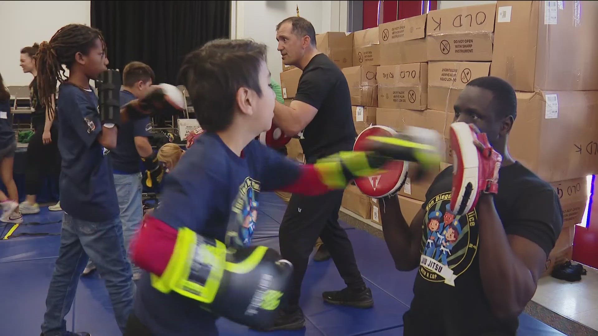San Diego Harbor Police held their first ever event of its kind at Perkins Elementary Friday with hopes of cultivating confidence and a sense of safety.