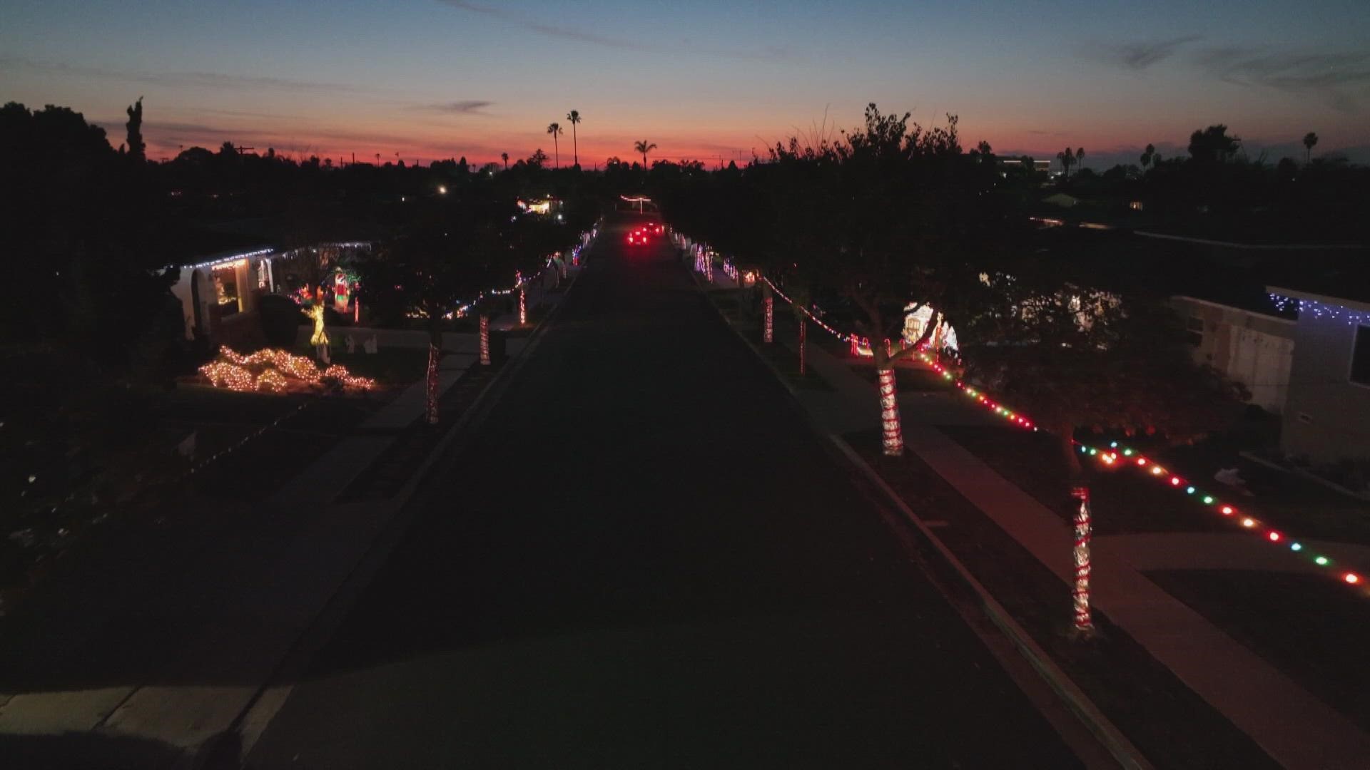 Aerial tour of 'Christmas Circle' in Chula Vista ABOVE SAN DIEGO