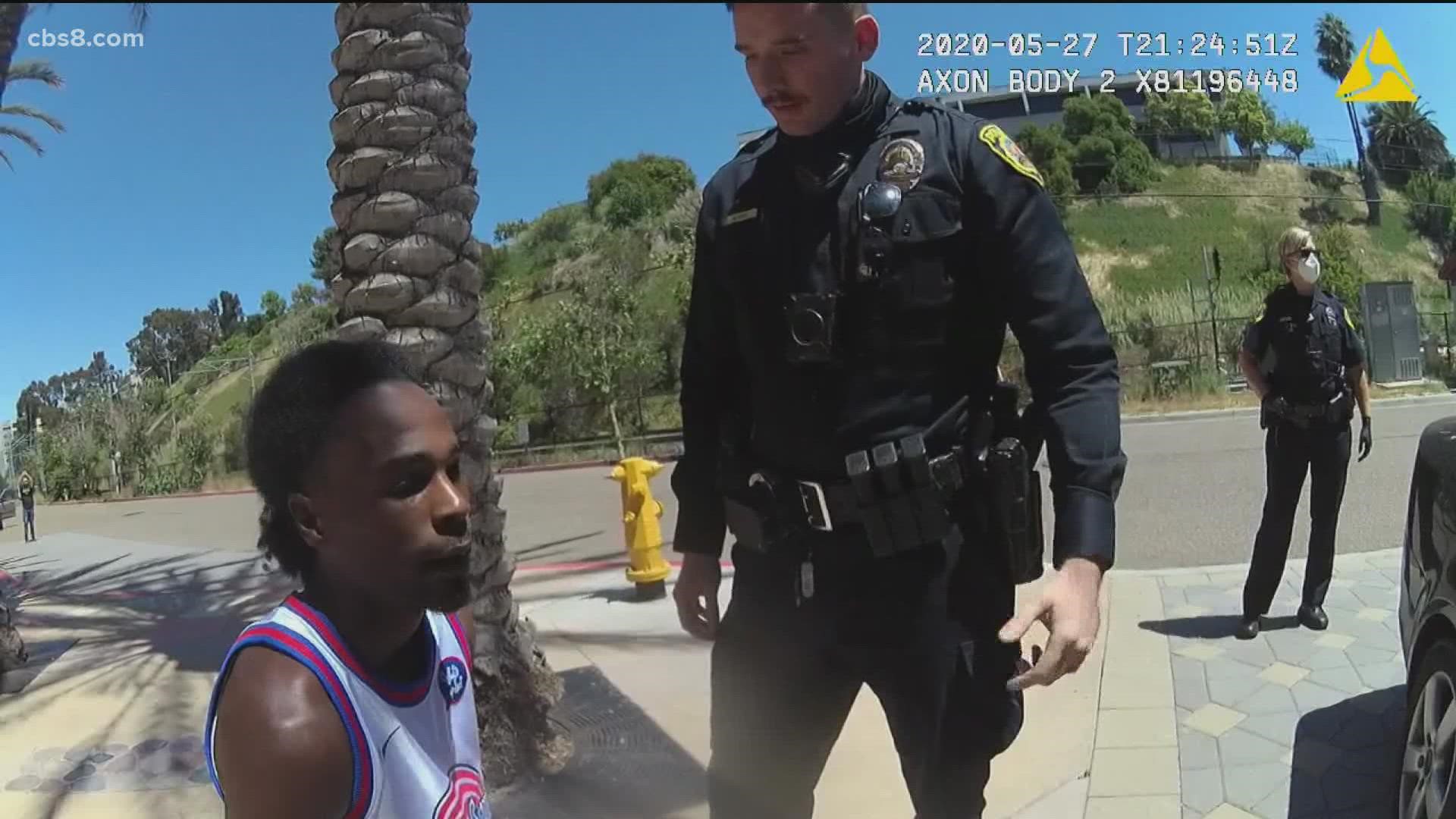 The former La Mesa police officer is accused of falsifying a police report related to the May 2020 arrest of Amaurie Johnson.