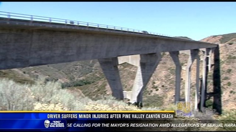 Driver suffers minor injuries after Pine Valley Canyon ...