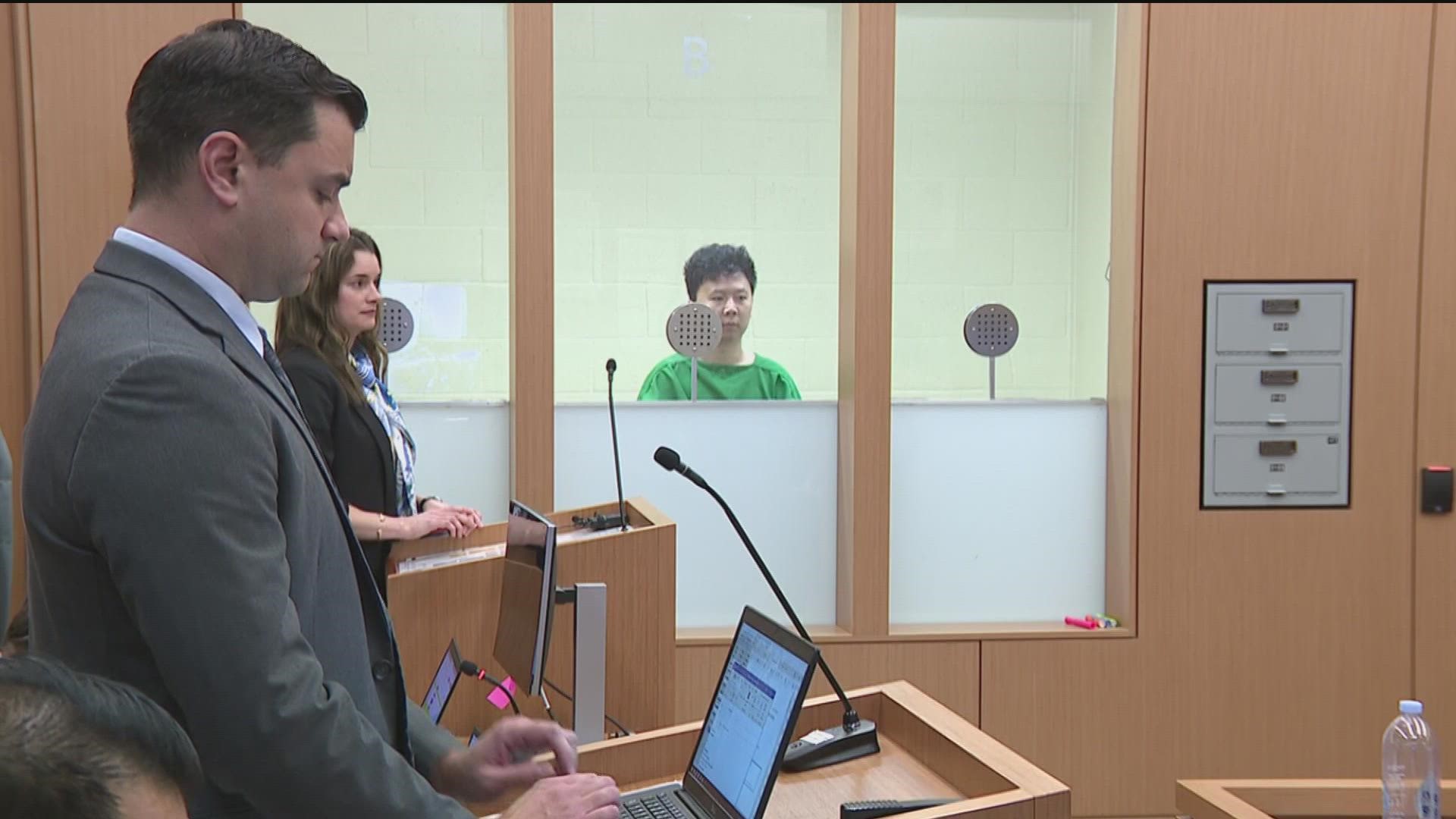 Yuhao Du entered pleas of not guilty and not guilty by reason of insanity