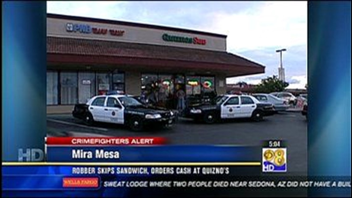 Police Searching For Suspect In Mira Mesa Sandwich Shop Robbery