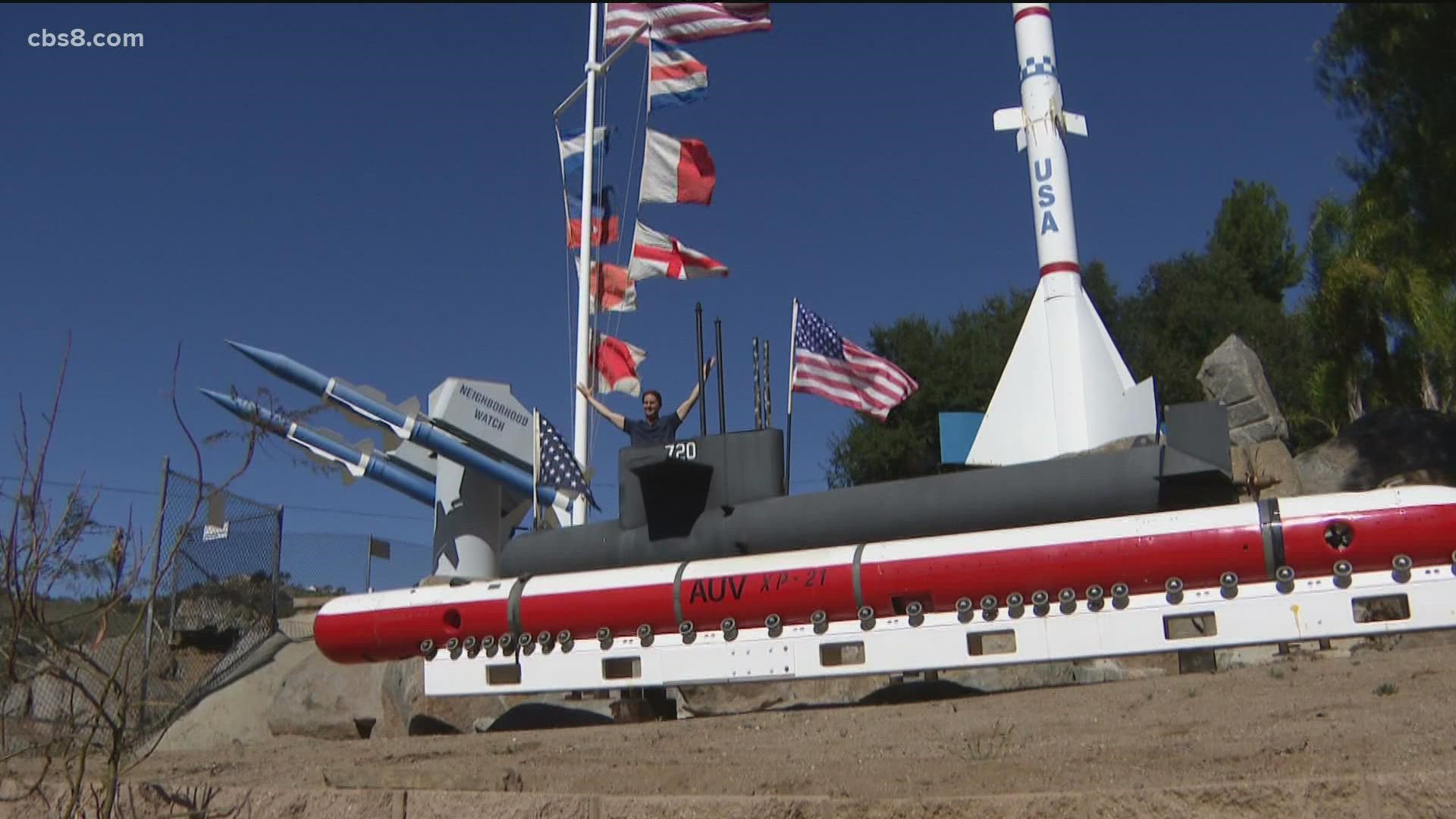 Terry Ulmer built a battleship, missile launcher and nuclear submarine as tribute to Pearl Harbor survivors.