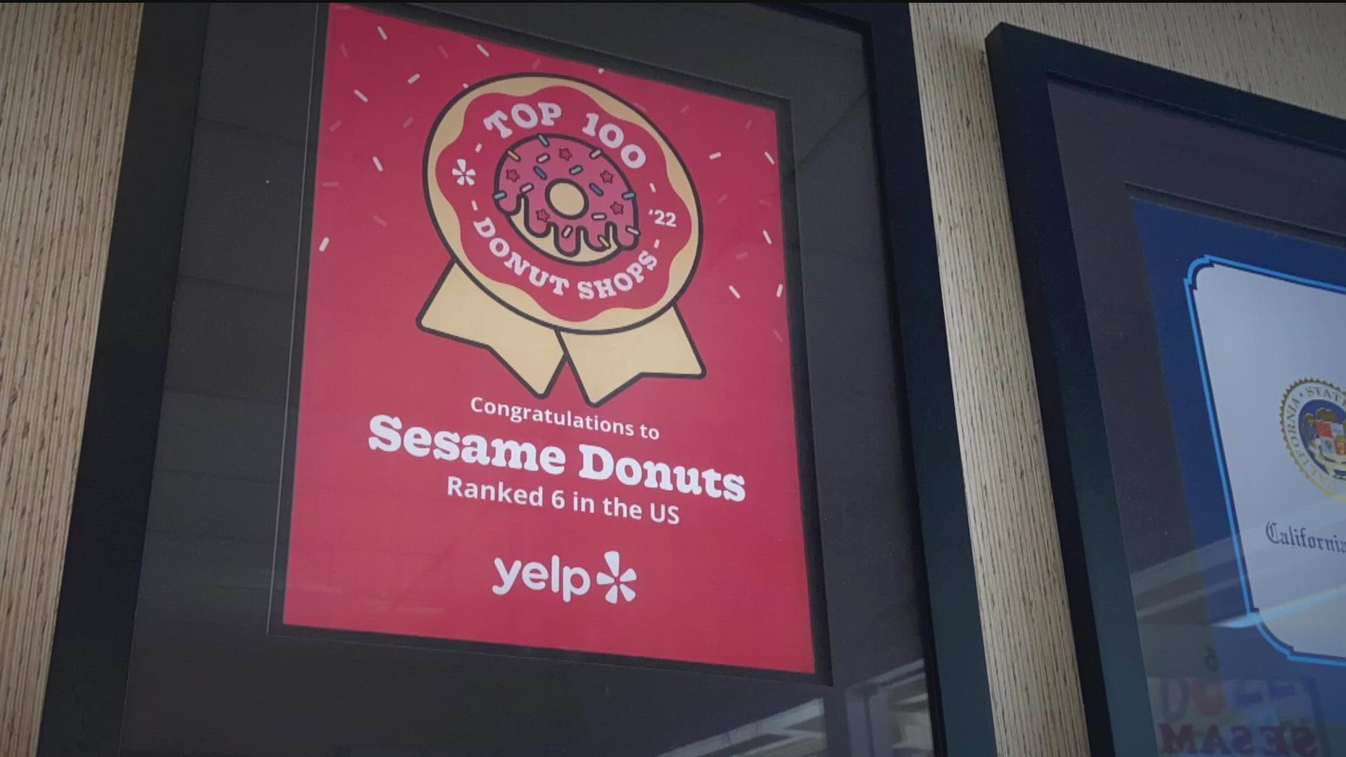Sesame Donuts ranks 6th in the United States and attracts even more customers after Krispy Kreme moved in.