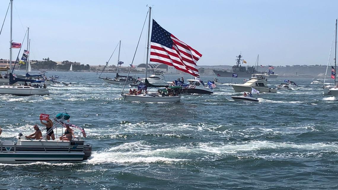 President Trump Boat Parade held on San Diego Bay