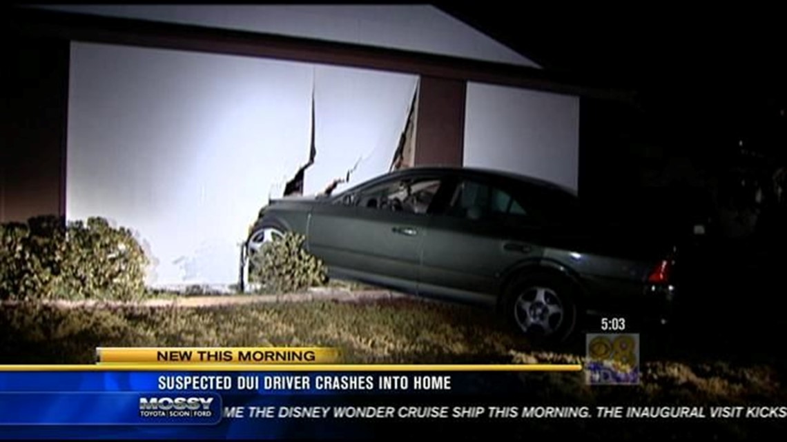 Suspected DUI driver crashes into house | cbs8.com