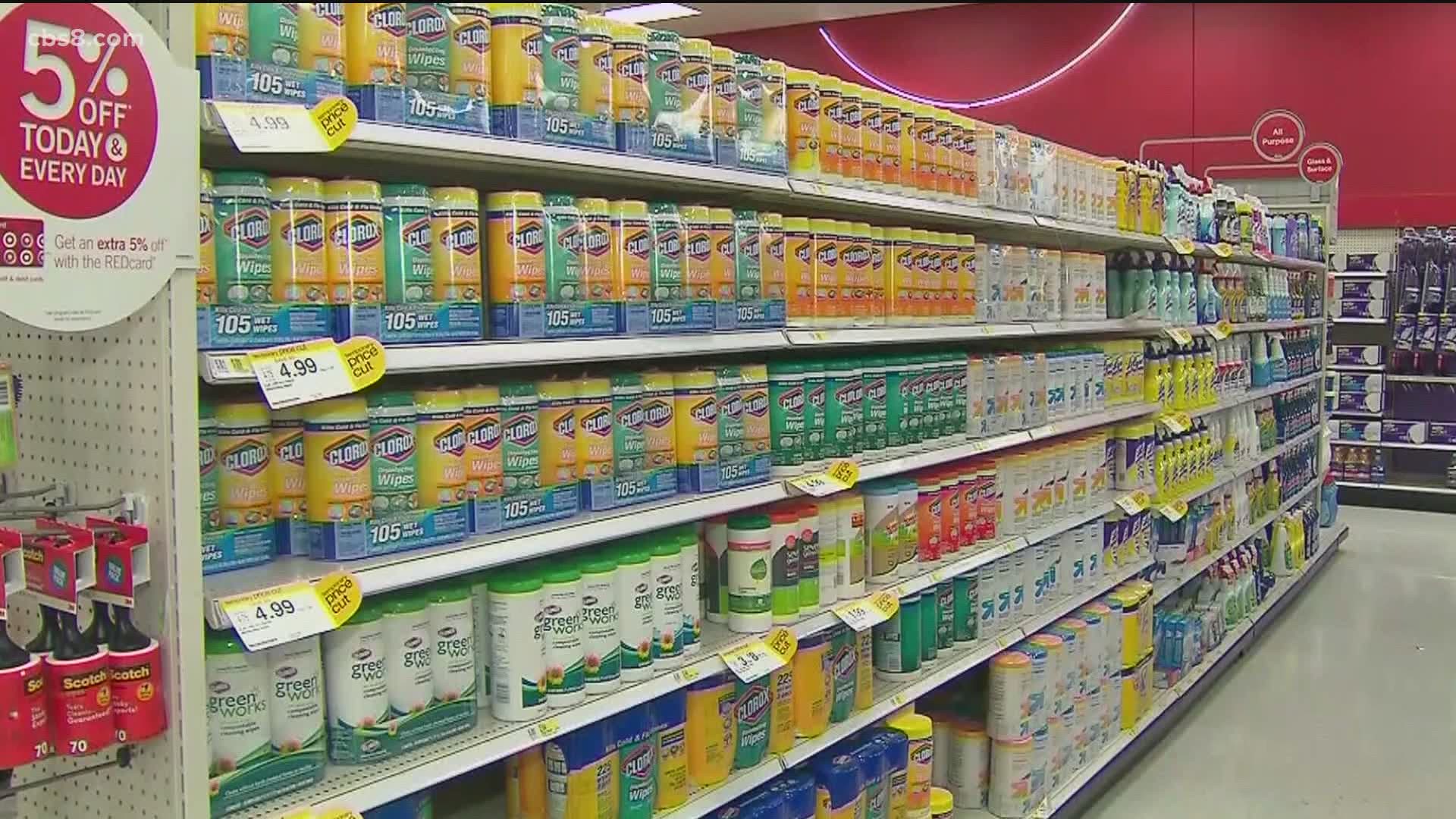 The CEO of Clorox said disinfecting wipes likely won't be fully stocked until 2021.