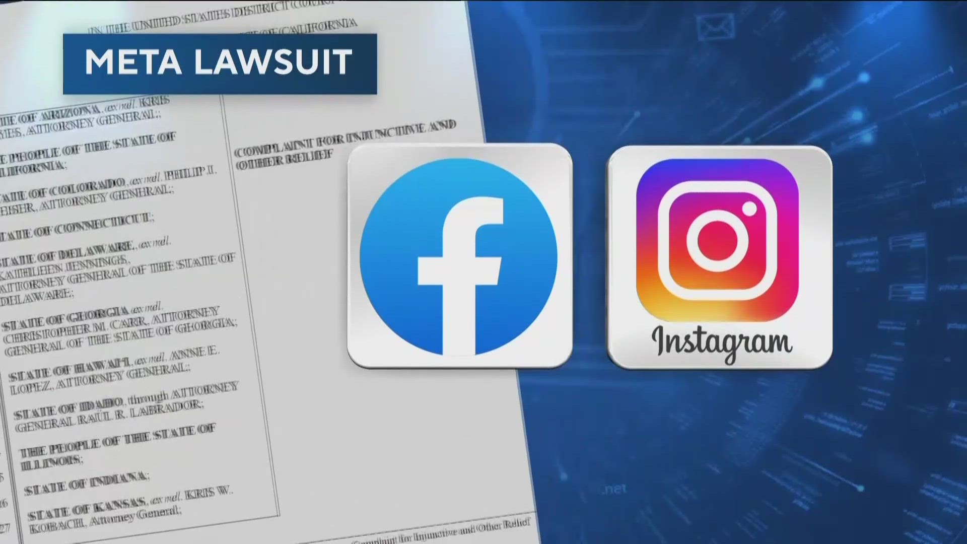 A lawsuit filed by 33 states in federal court in California, claims that Meta routinely collects data on children under 13 without their parents' consent.