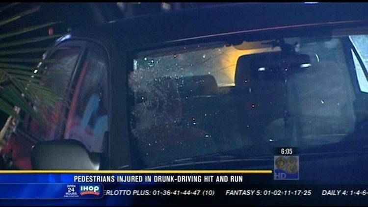 Pedestrians injured in drunk driving hit-and-run | cbs8.com